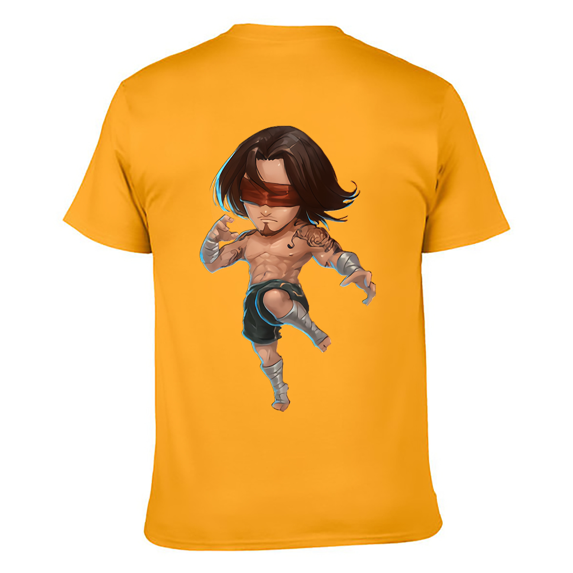 （画像用） リーグ・オブ・レジェンド League of Legends LOL 綿100％ メンズ半袖Tシャツ（バックプリント） 通気性