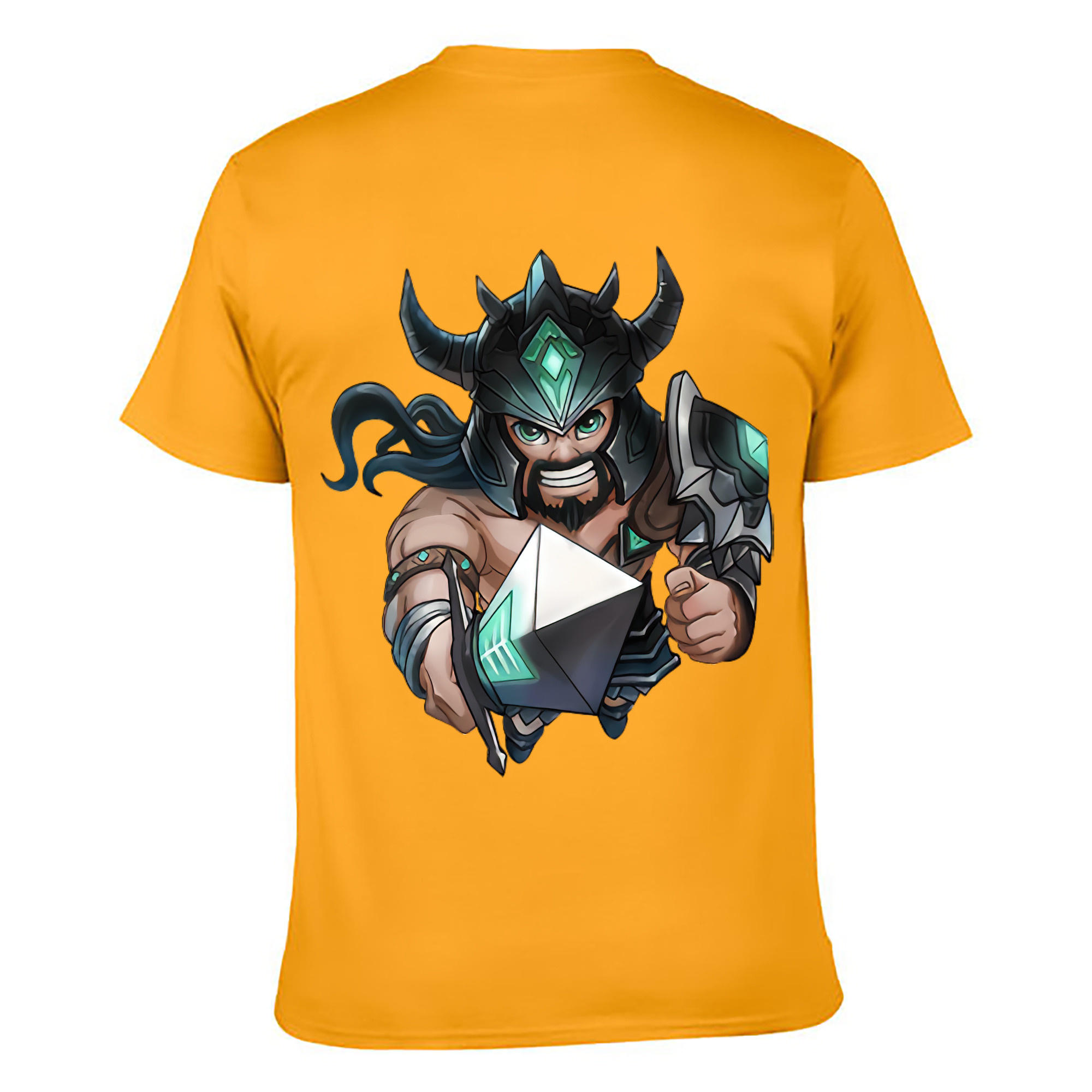（画像用） リーグ・オブ・レジェンド League of Legends LOL 綿100％ メンズ半袖Tシャツ（バックプリント） 通気性