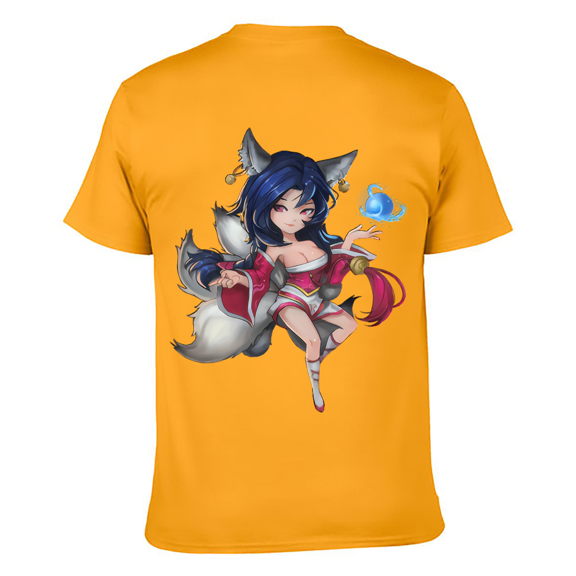 （画像用） リーグ・オブ・レジェンド League of Legends LOL 綿100％ メンズ半袖Tシャツ（バックプリント） 通気性
