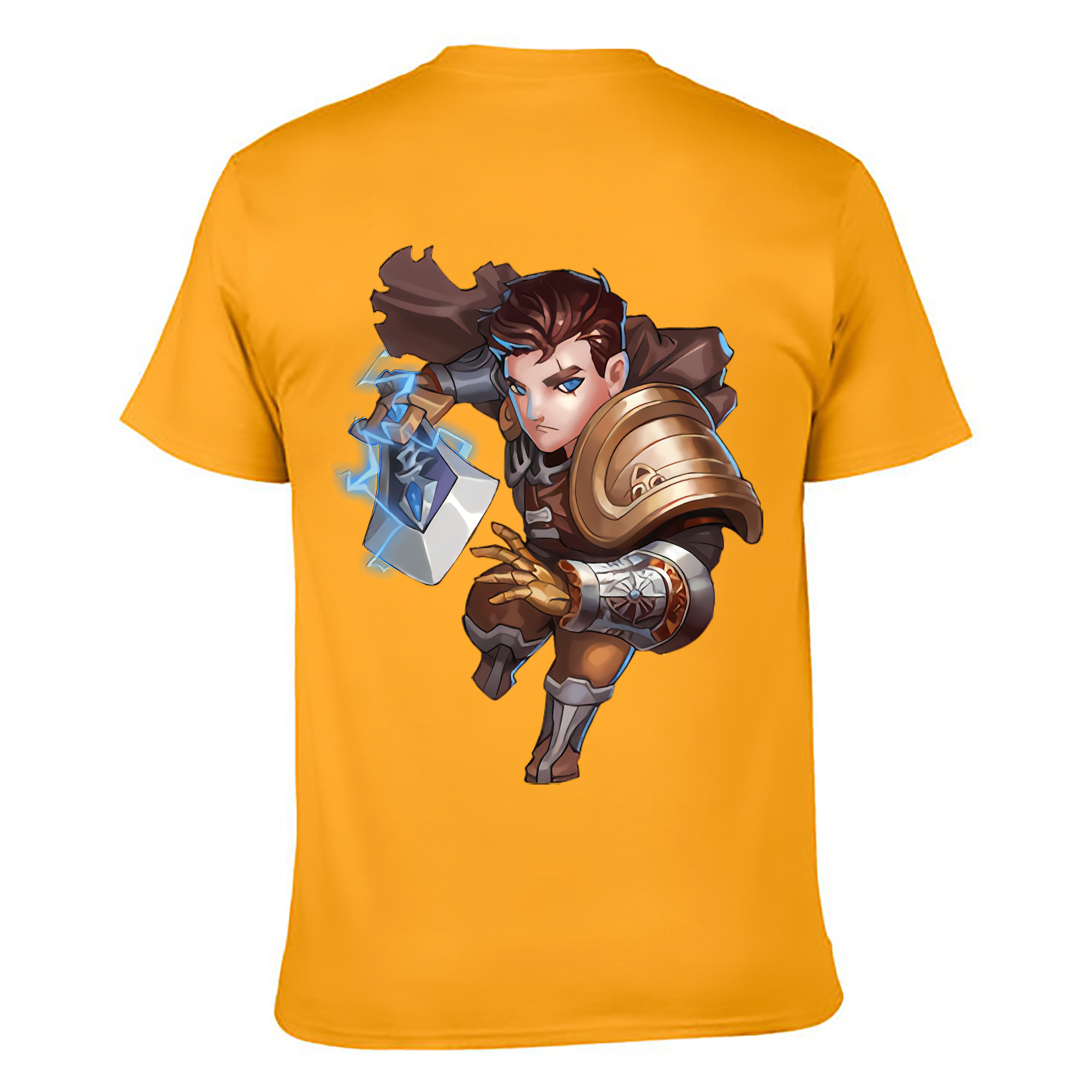 （画像用） リーグ・オブ・レジェンド League of Legends LOL 綿100％ メンズ半袖Tシャツ（バックプリント） 通気性