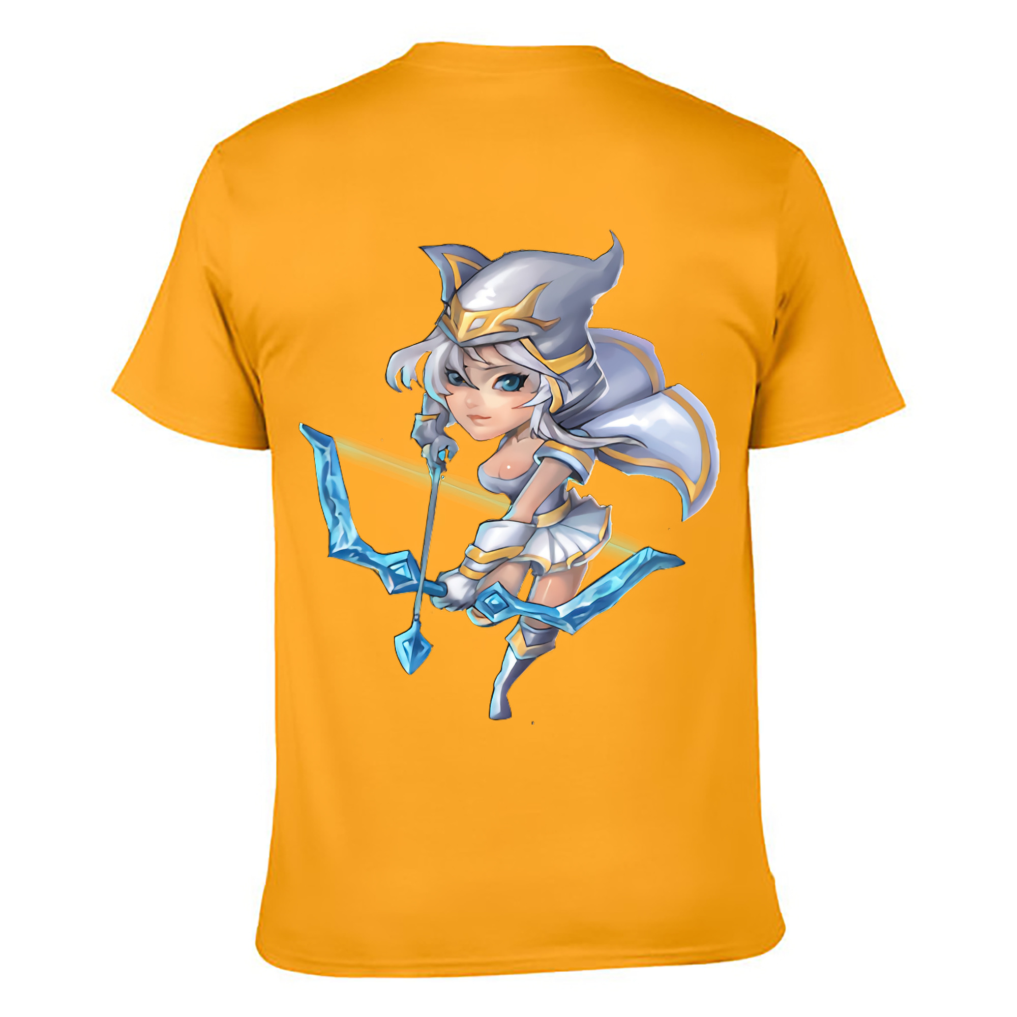（画像用） リーグ・オブ・レジェンド League of Legends LOL 綿100％ メンズ半袖Tシャツ（バックプリント） 通気性