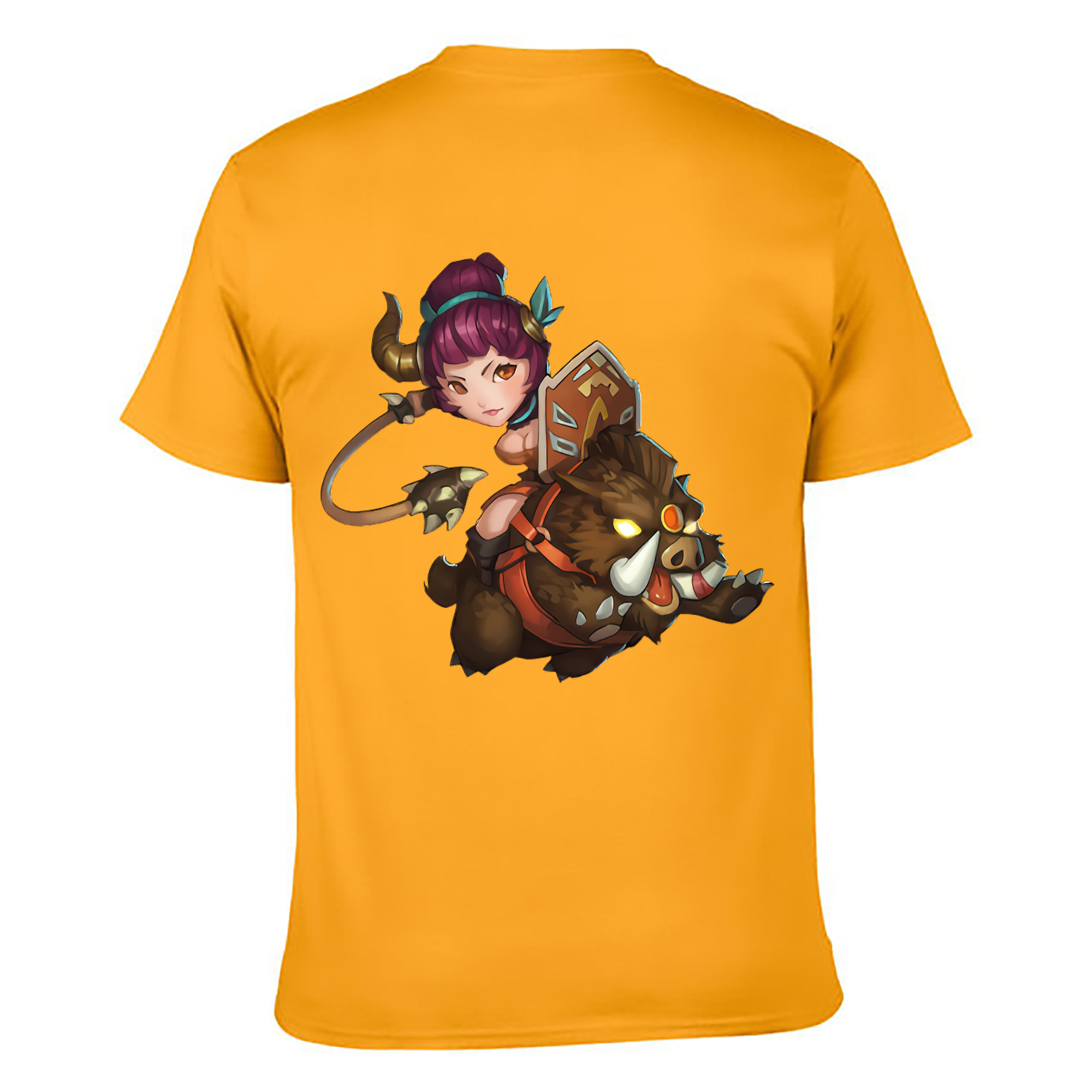 （画像用） リーグ・オブ・レジェンド League of Legends LOL 綿100％ メンズ半袖Tシャツ（バックプリント） 通気性