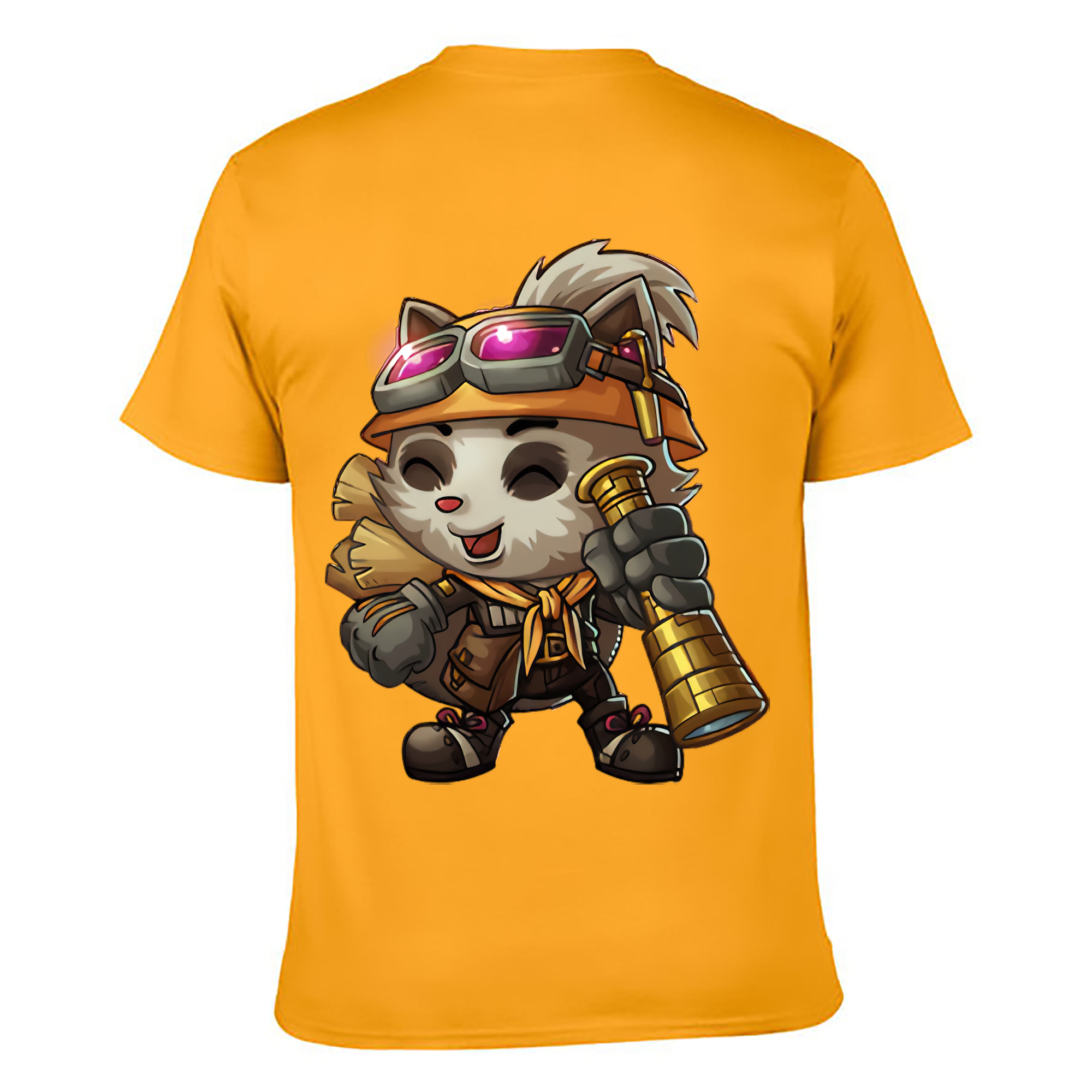 （画像用） リーグ・オブ・レジェンド League of Legends LOL 綿100％ メンズ半袖Tシャツ（バックプリント） 通気性