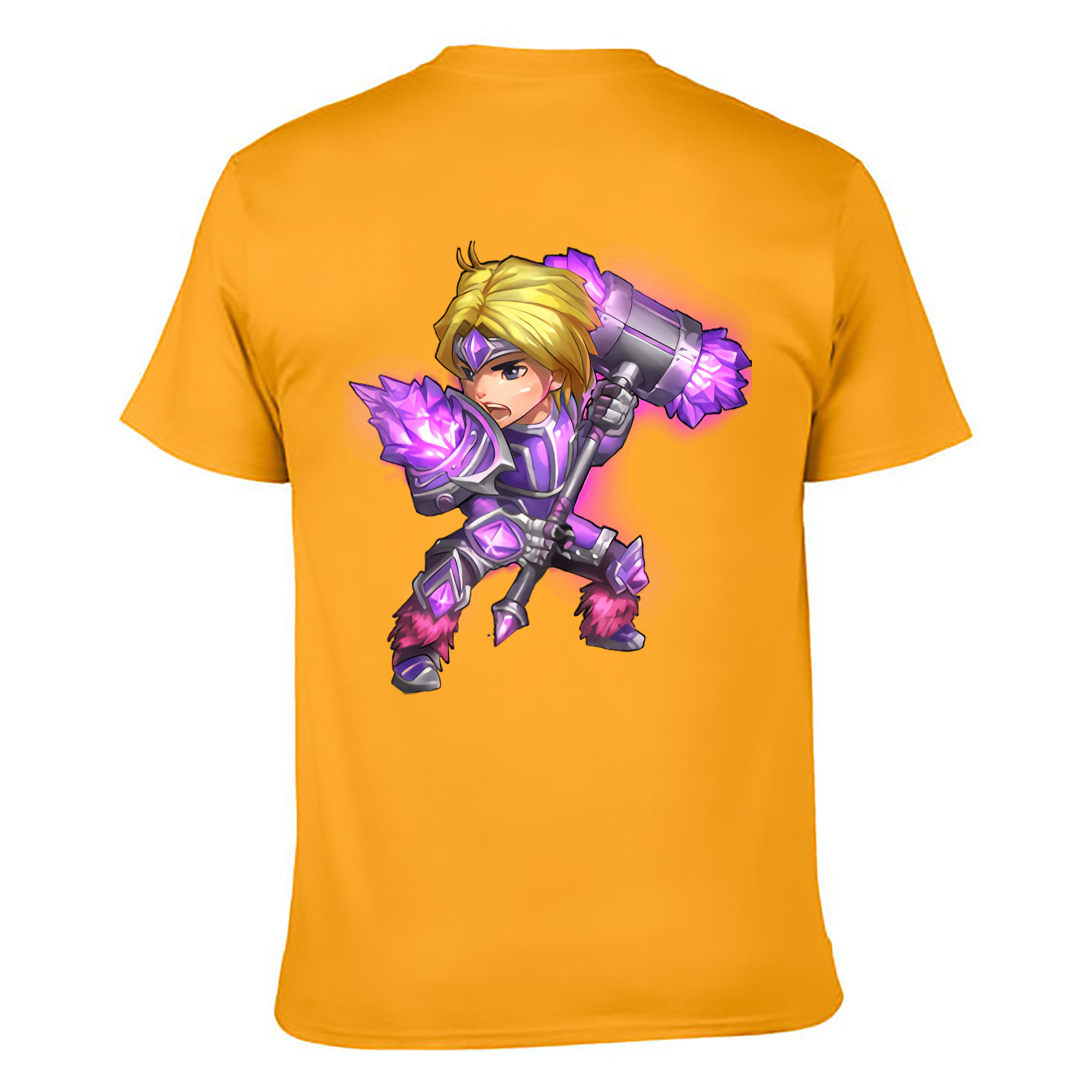（画像用） リーグ・オブ・レジェンド League of Legends LOL 綿100％ メンズ半袖Tシャツ（バックプリント） 通気性