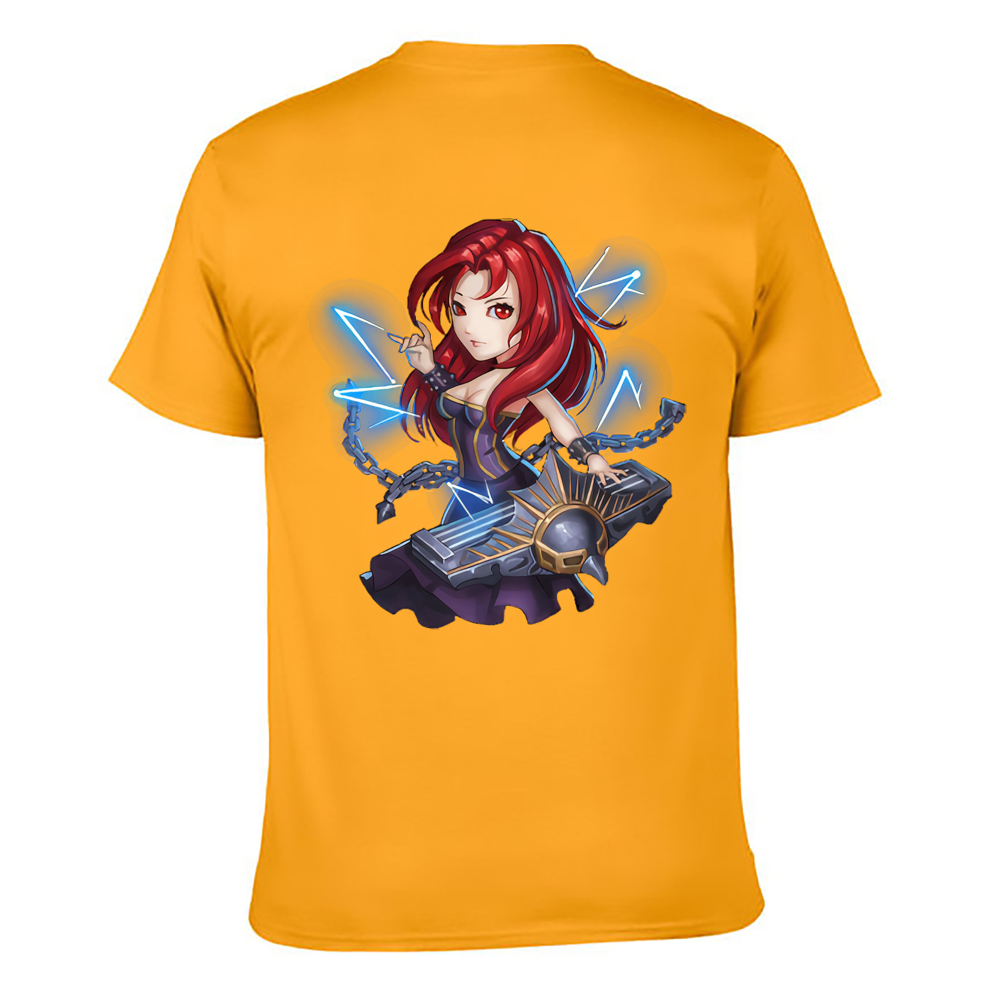 （画像用） リーグ・オブ・レジェンド League of Legends LOL 綿100％ メンズ半袖Tシャツ（バックプリント） 通気性