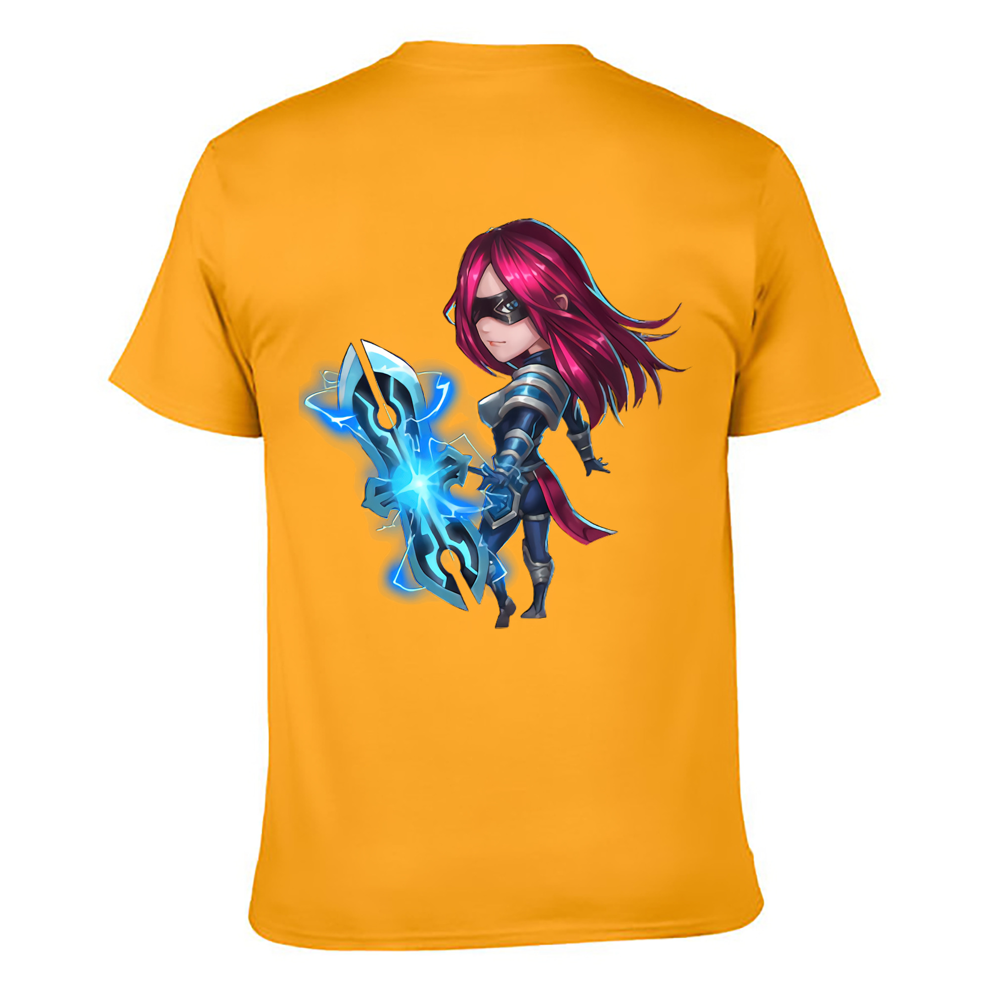 （画像用） リーグ・オブ・レジェンド League of Legends LOL 綿100％ メンズ半袖Tシャツ（バックプリント） 通気性