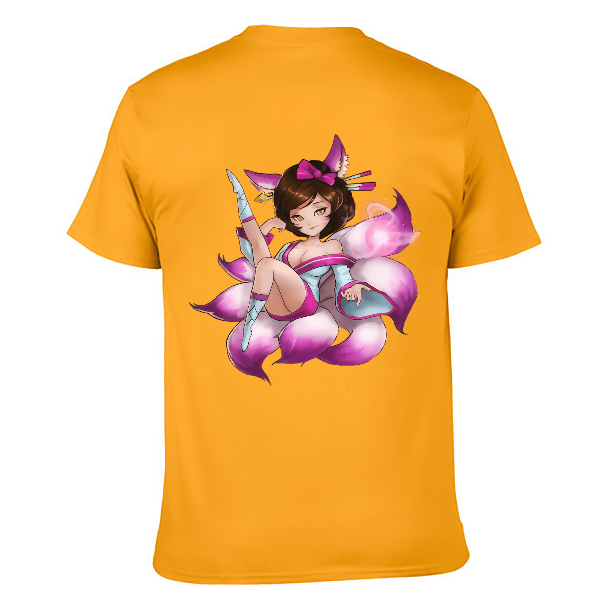 （画像用） リーグ・オブ・レジェンド League of Legends LOL 綿100％ メンズ半袖Tシャツ（バックプリント） 通気性