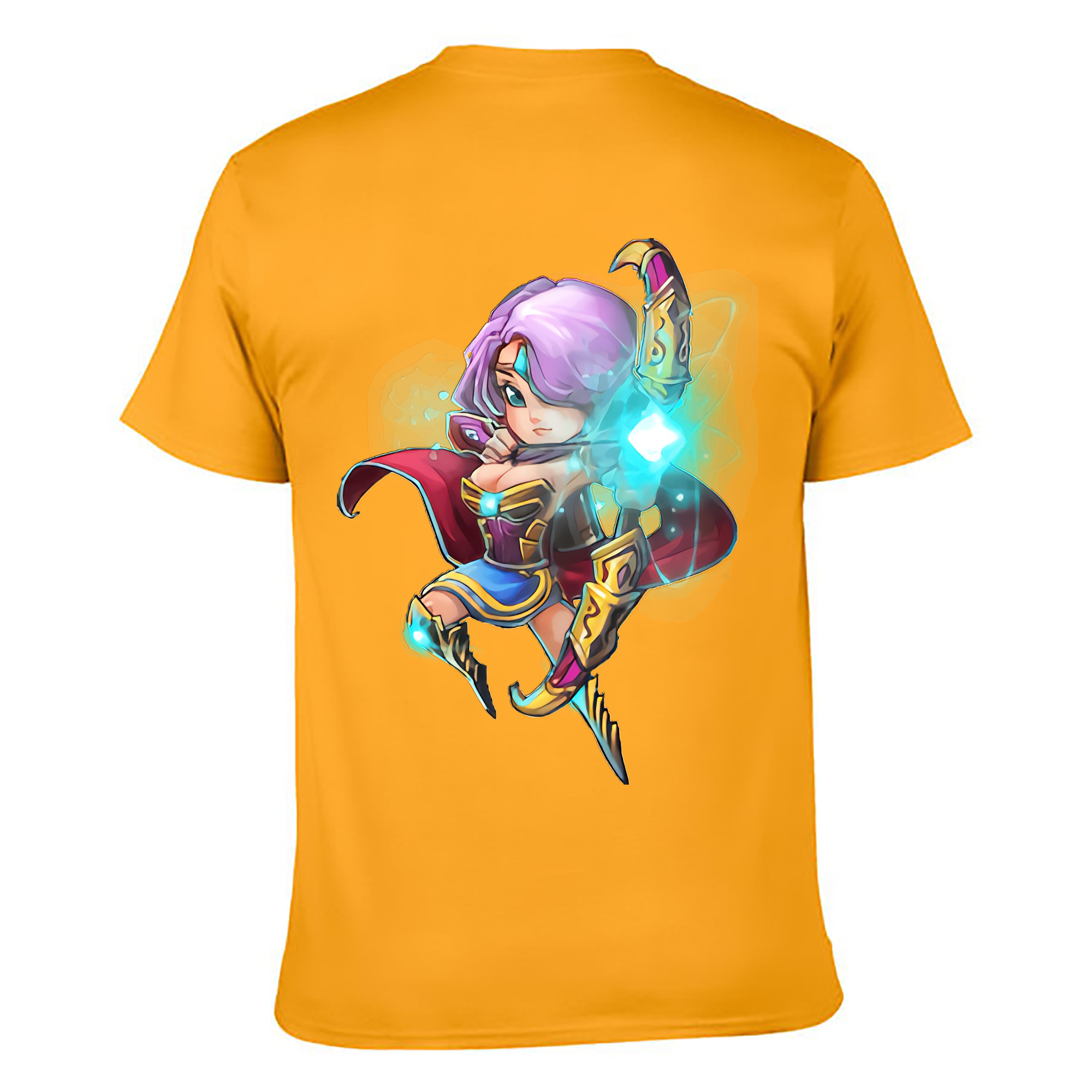 （画像用） リーグ・オブ・レジェンド League of Legends LOL 綿100％ メンズ半袖Tシャツ（バックプリント） 通気性