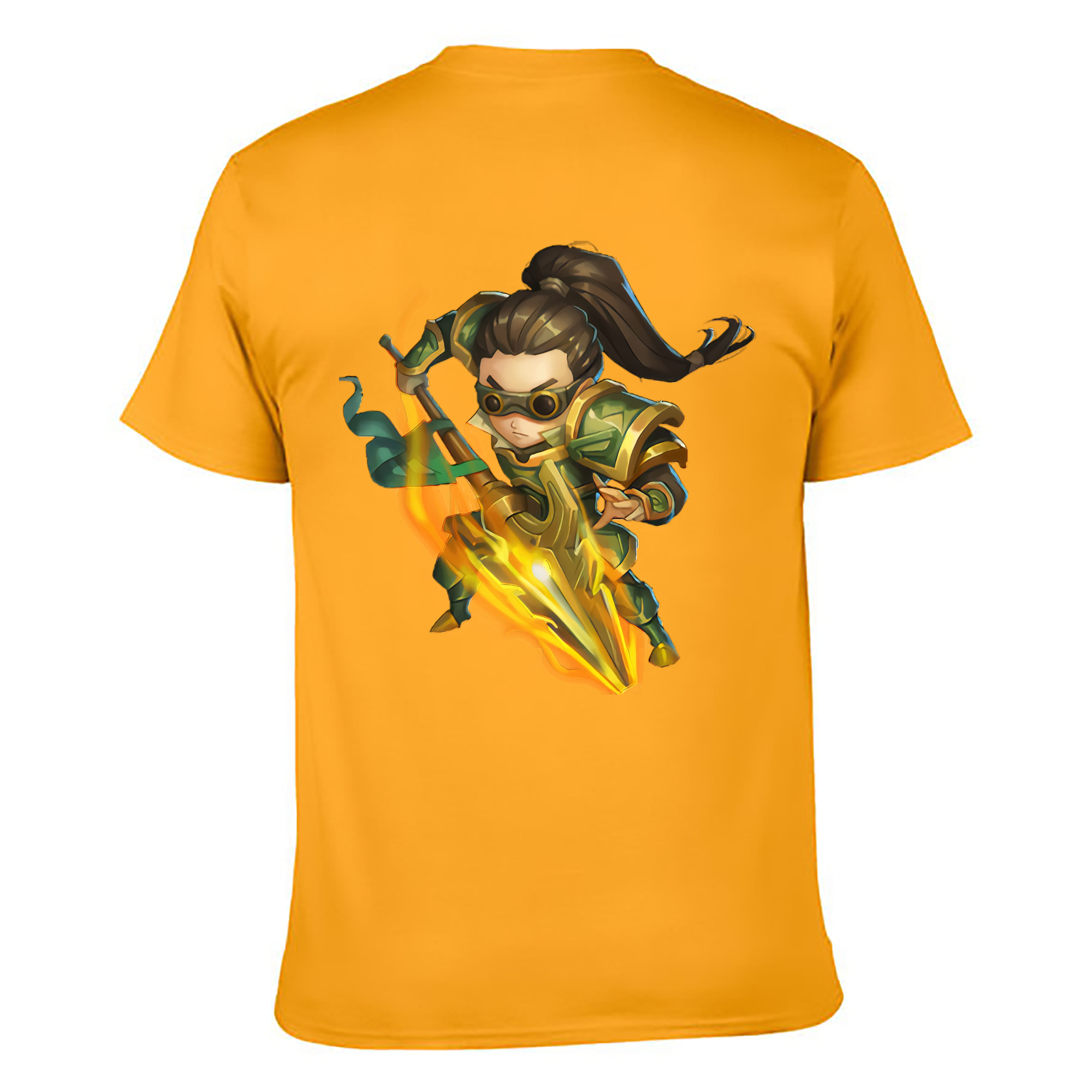 （画像用） リーグ・オブ・レジェンド League of Legends LOL 綿100％ メンズ半袖Tシャツ（バックプリント） 通気性
