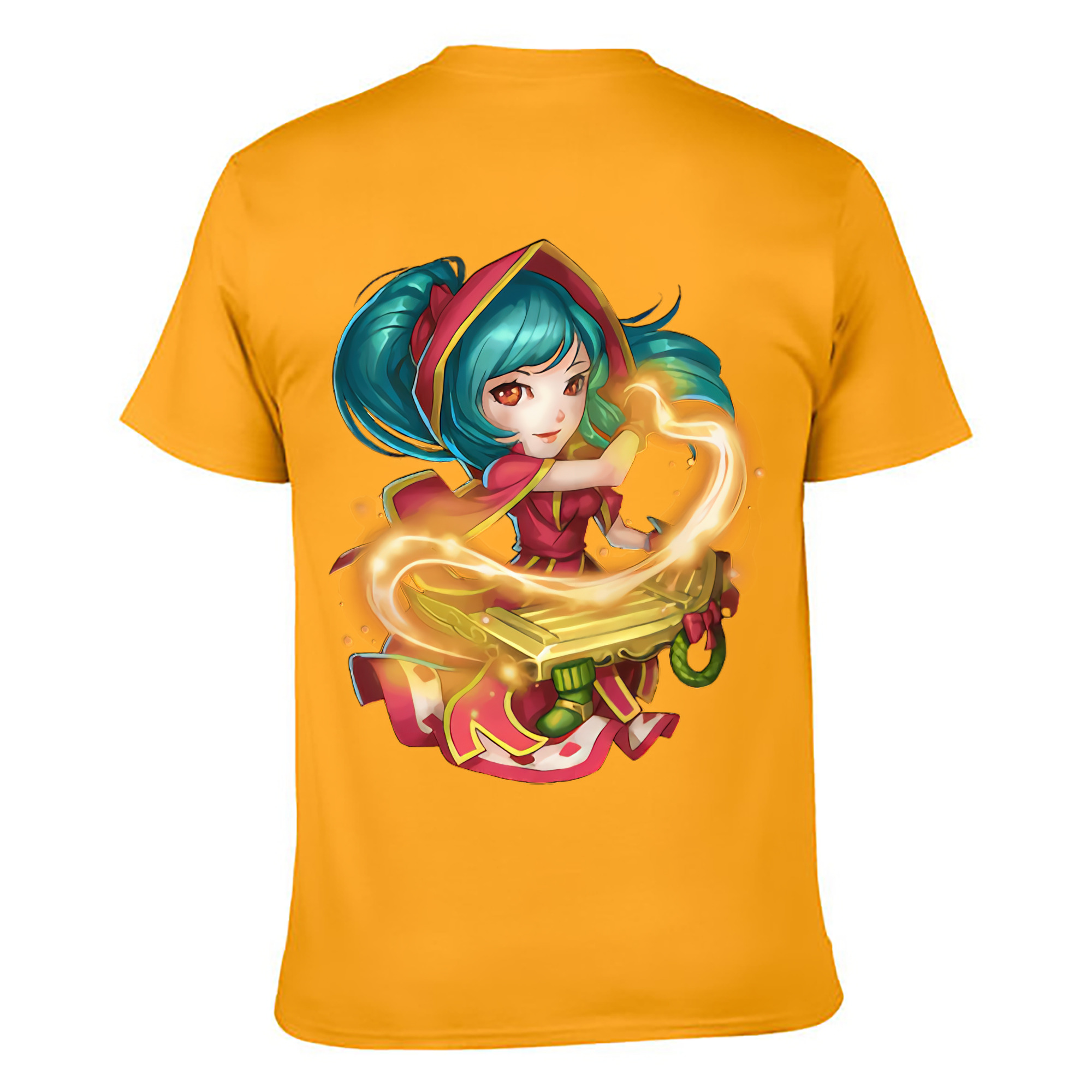 （画像用） リーグ・オブ・レジェンド League of Legends LOL 綿100％ メンズ半袖Tシャツ（バックプリント） 通気性