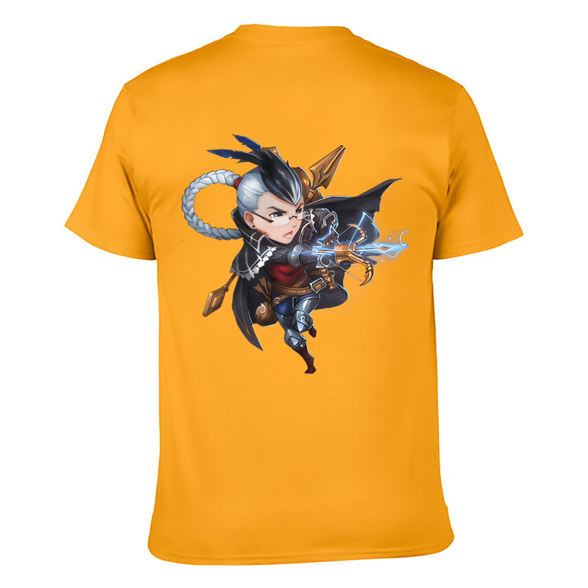（画像用） リーグ・オブ・レジェンド League of Legends LOL 綿100％ メンズ半袖Tシャツ（バックプリント） 通気性