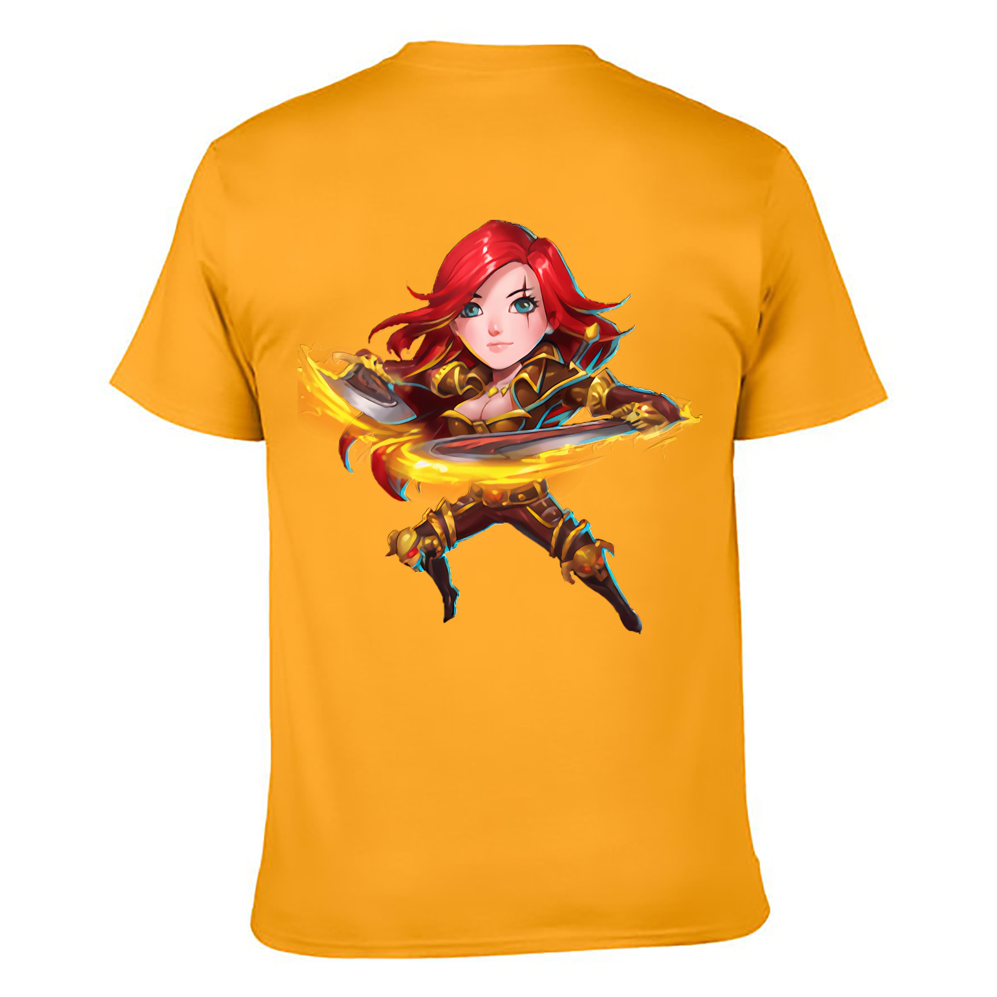 （画像用） リーグ・オブ・レジェンド League of Legends LOL 綿100％ メンズ半袖Tシャツ（バックプリント） 通気性