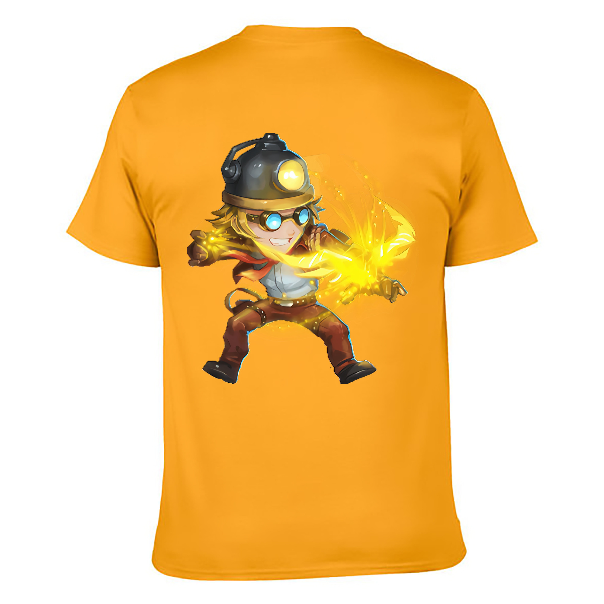 （画像用） リーグ・オブ・レジェンド League of Legends LOL 綿100％ メンズ半袖Tシャツ（バックプリント） 通気性