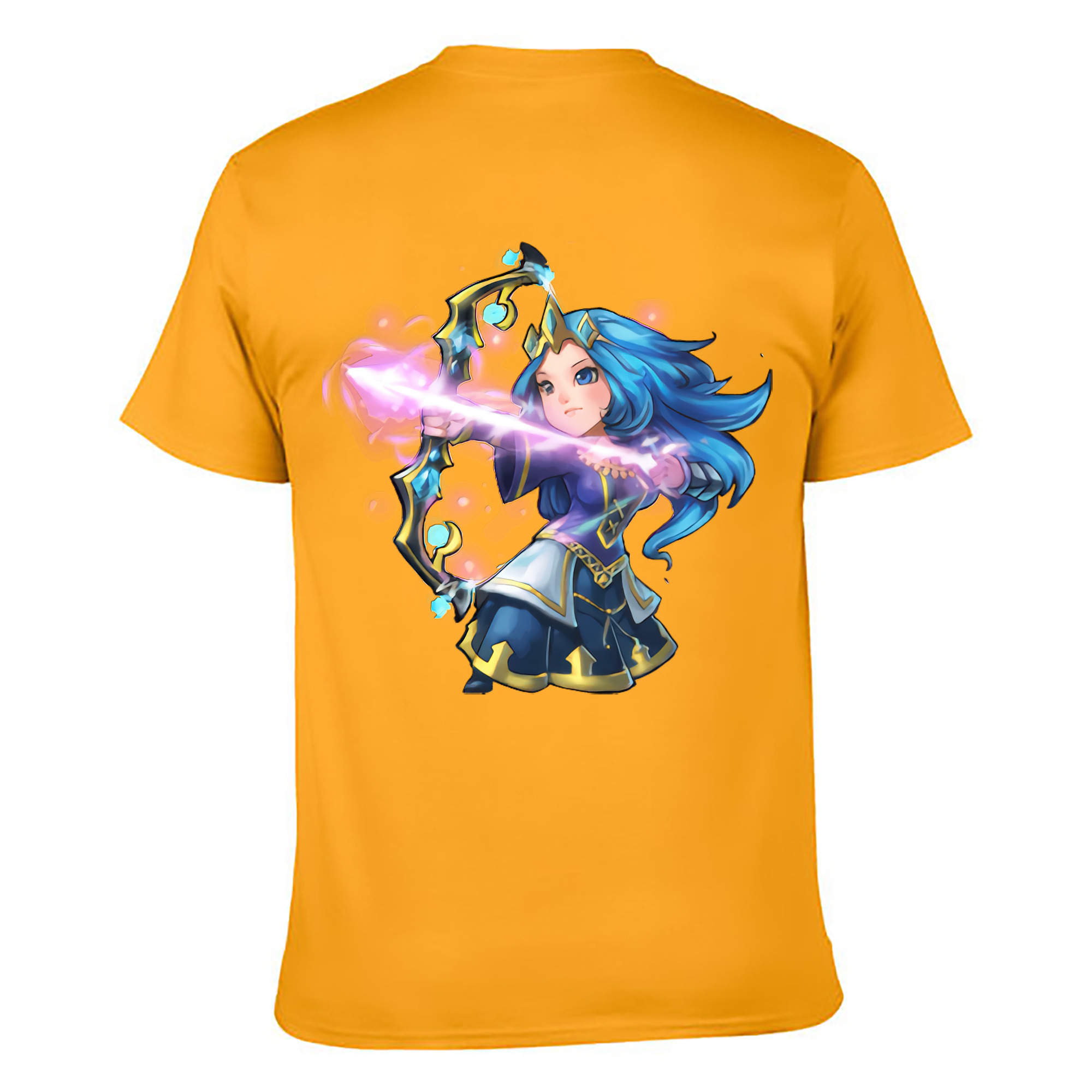 （画像用） リーグ・オブ・レジェンド League of Legends LOL 綿100％ メンズ半袖Tシャツ（バックプリント） 通気性