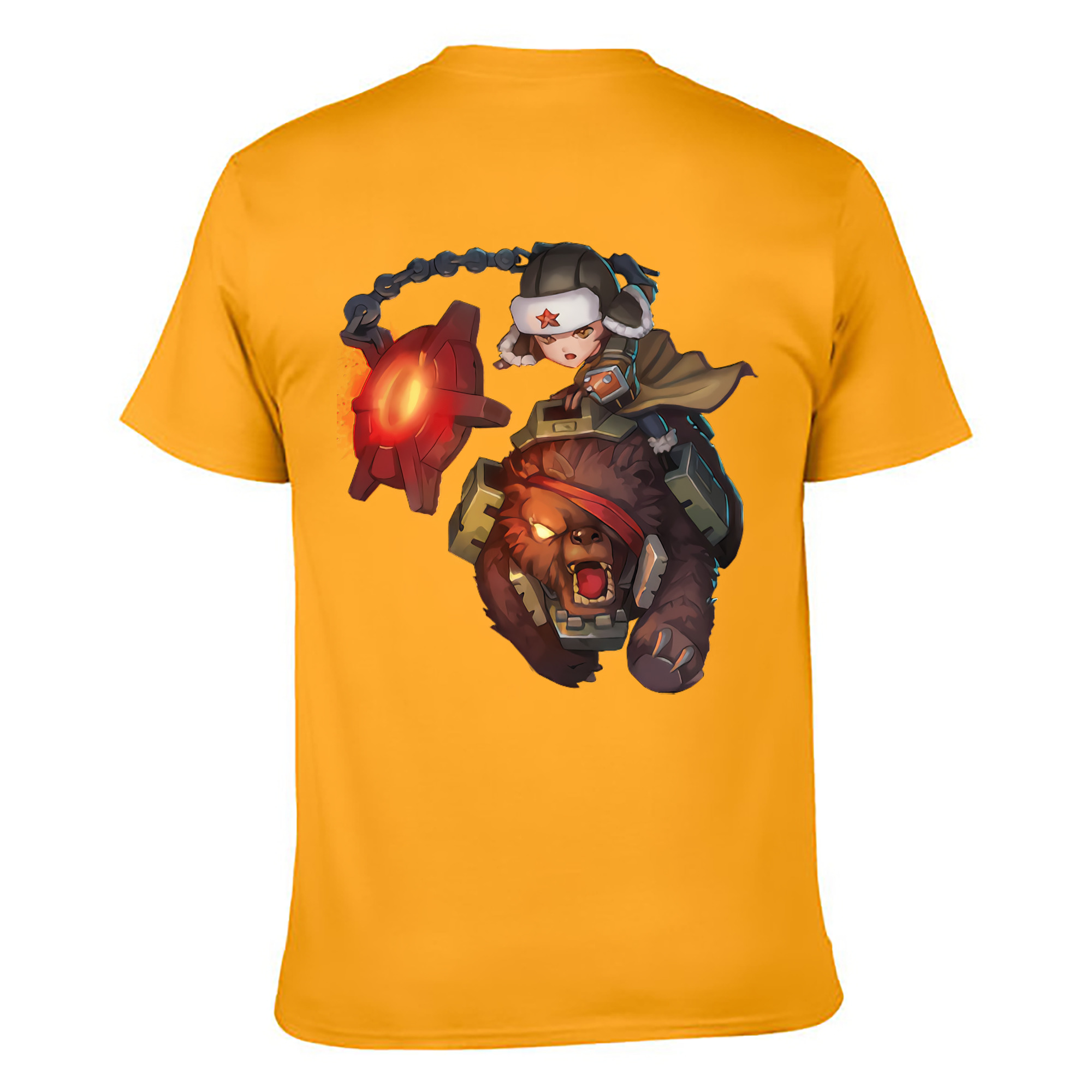 （画像用） リーグ・オブ・レジェンド League of Legends LOL 綿100％ メンズ半袖Tシャツ（バックプリント） 通気性