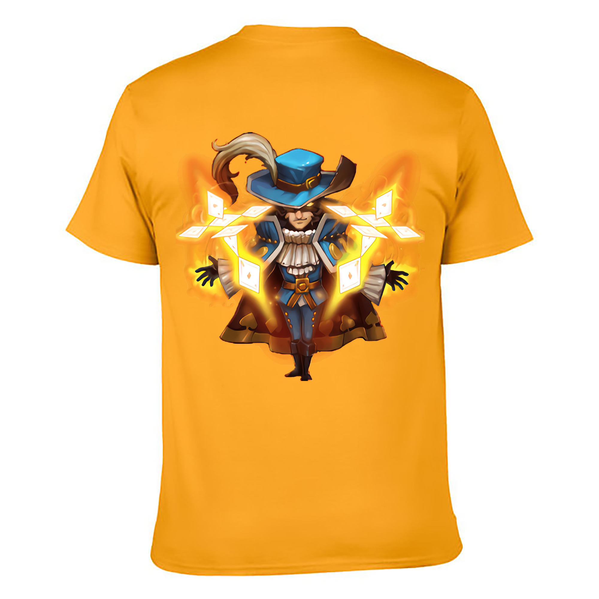 （画像用） リーグ・オブ・レジェンド League of Legends LOL 綿100％ メンズ半袖Tシャツ（バックプリント） 通気性