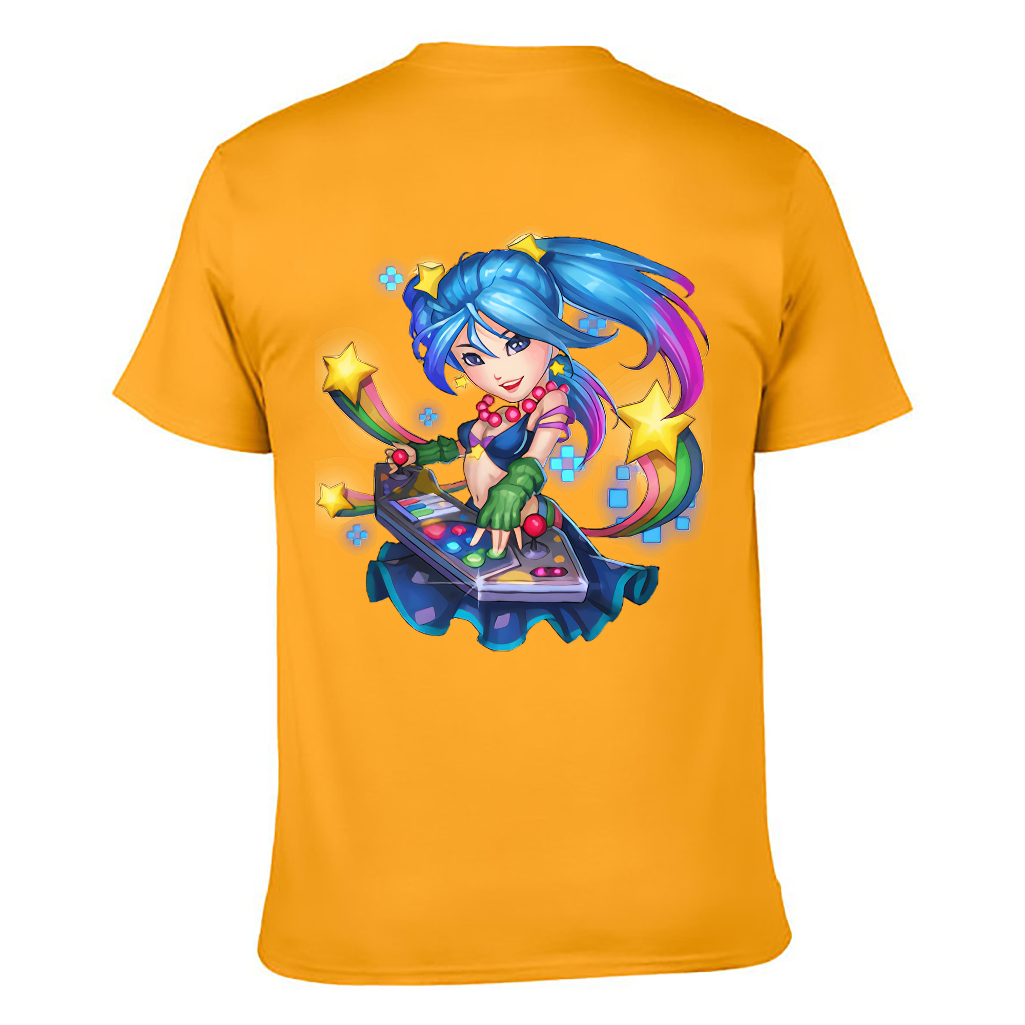 （画像用） リーグ・オブ・レジェンド League of Legends LOL 綿100％ メンズ半袖Tシャツ（バックプリント） 通気性