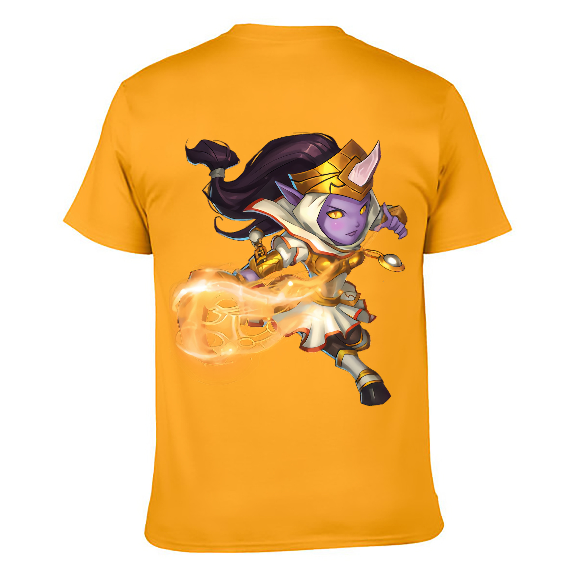 （画像用） リーグ・オブ・レジェンド League of Legends LOL 綿100％ メンズ半袖Tシャツ（バックプリント） 通気性
