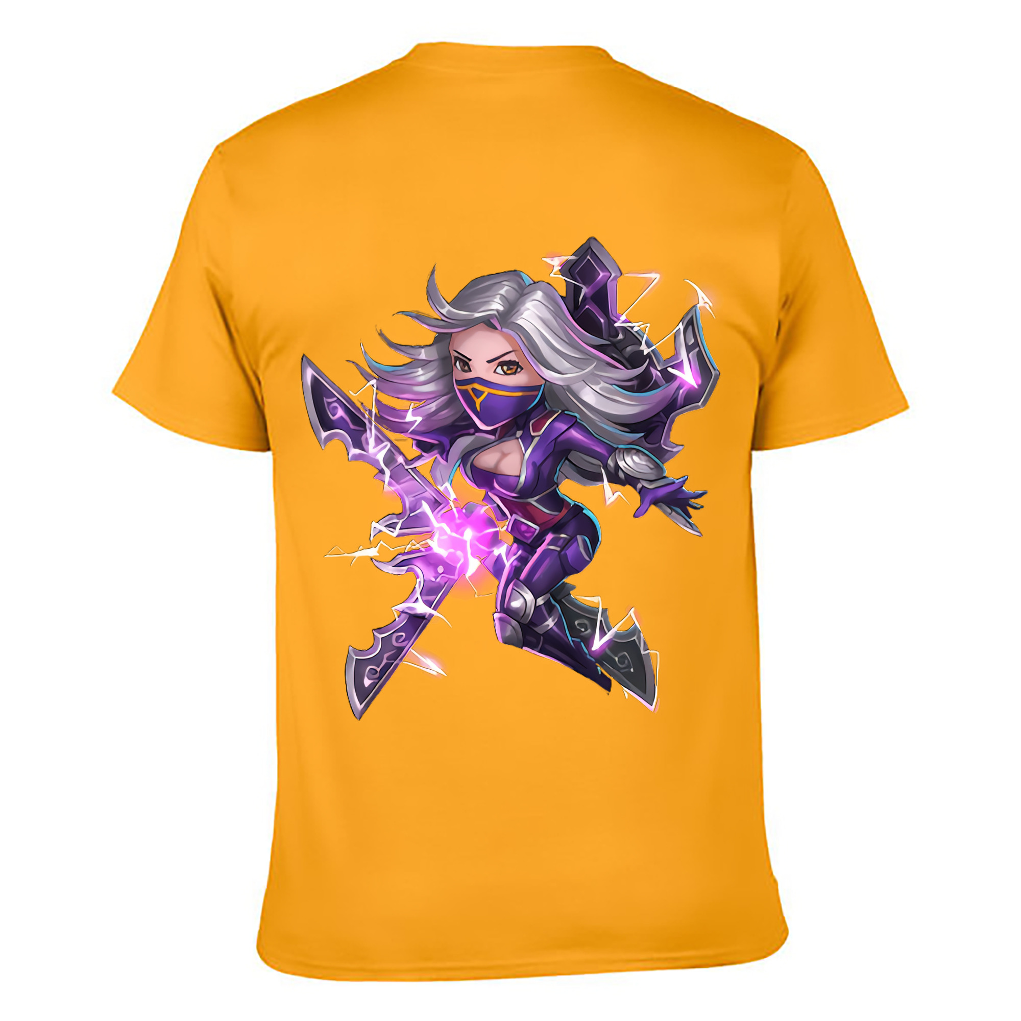 （画像用） リーグ・オブ・レジェンド League of Legends LOL 綿100％ メンズ半袖Tシャツ（バックプリント） 通気性