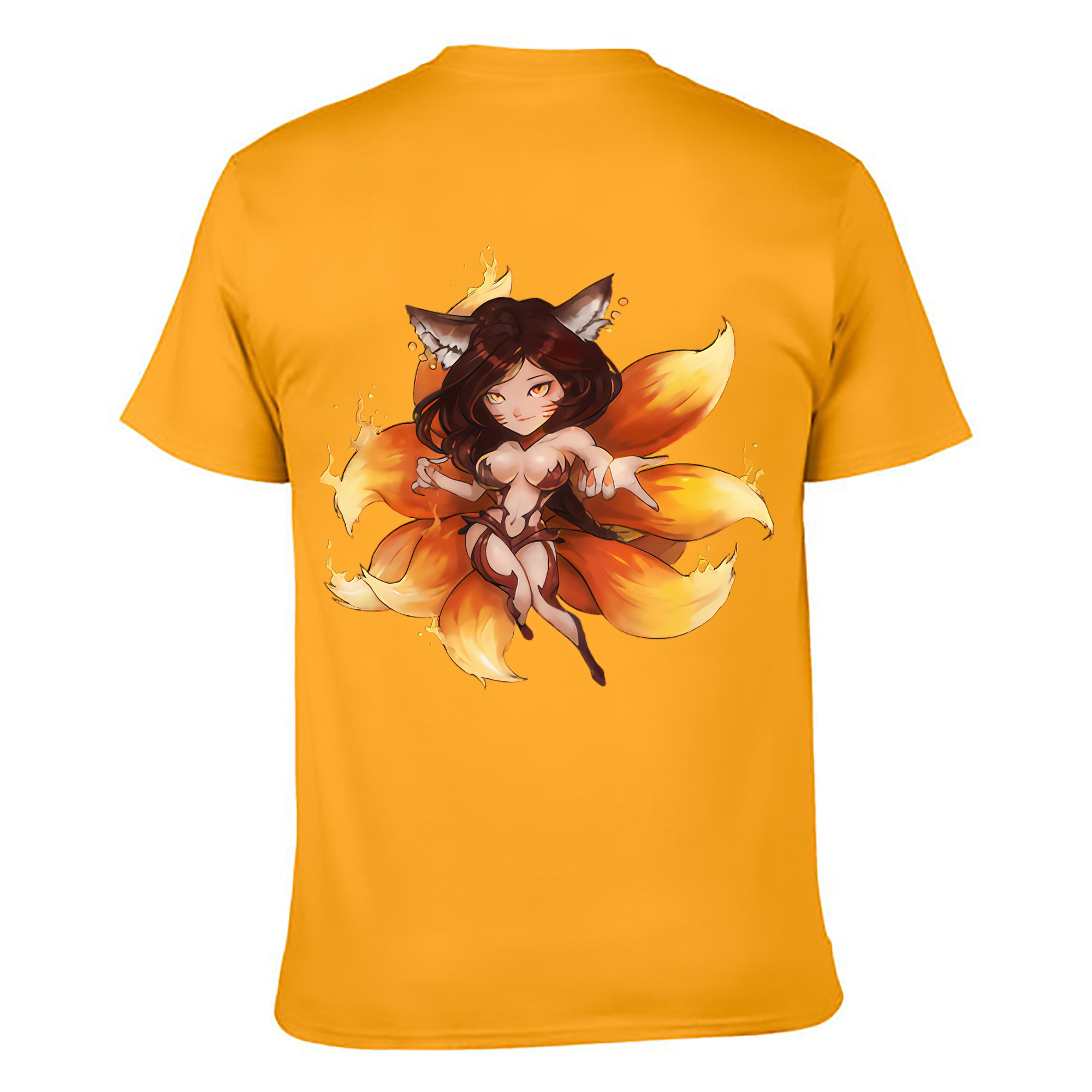 （画像用） リーグ・オブ・レジェンド League of Legends LOL 綿100％ メンズ半袖Tシャツ（バックプリント） 通気性