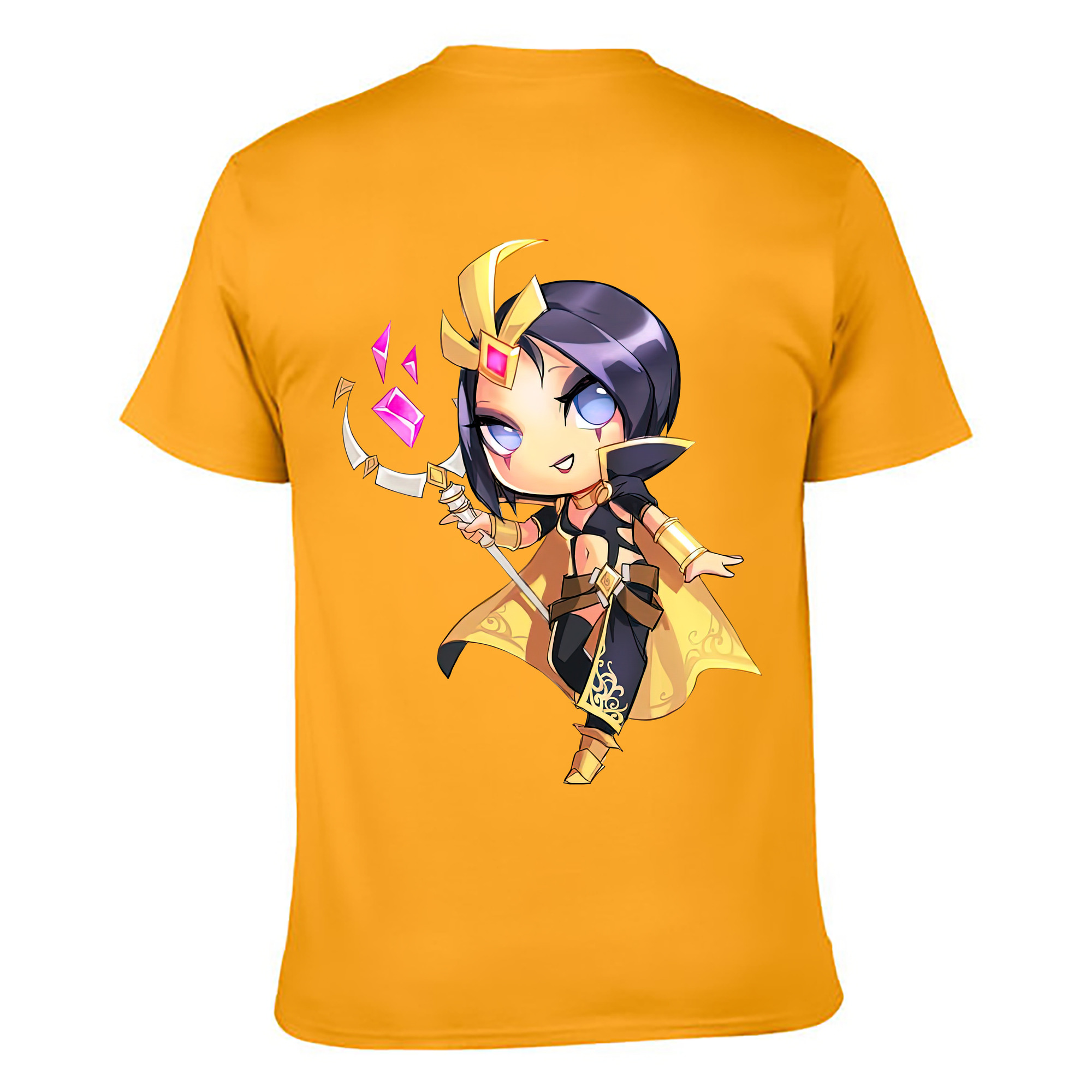 （画像用） リーグ・オブ・レジェンド League of Legends LOL 綿100％ メンズ半袖Tシャツ（バックプリント） 通気性