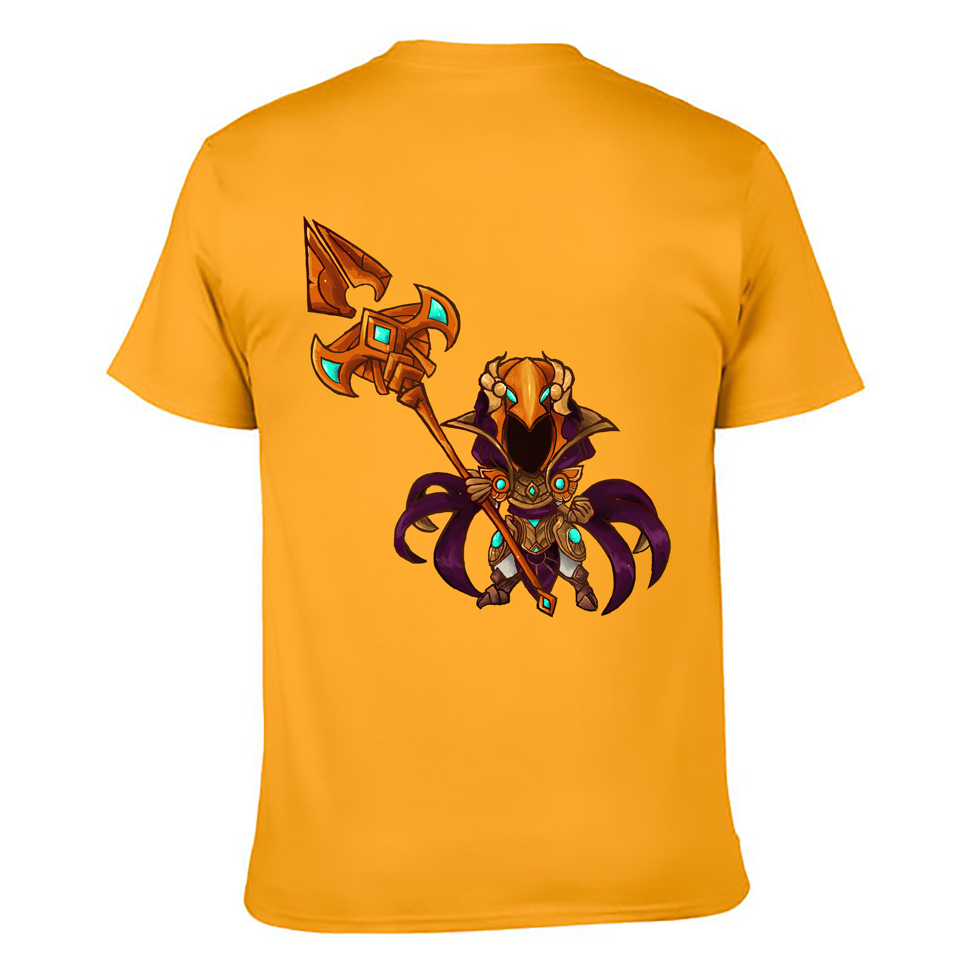 （画像用） リーグ・オブ・レジェンド League of Legends LOL 綿100％ メンズ半袖Tシャツ（バックプリント） 通気性