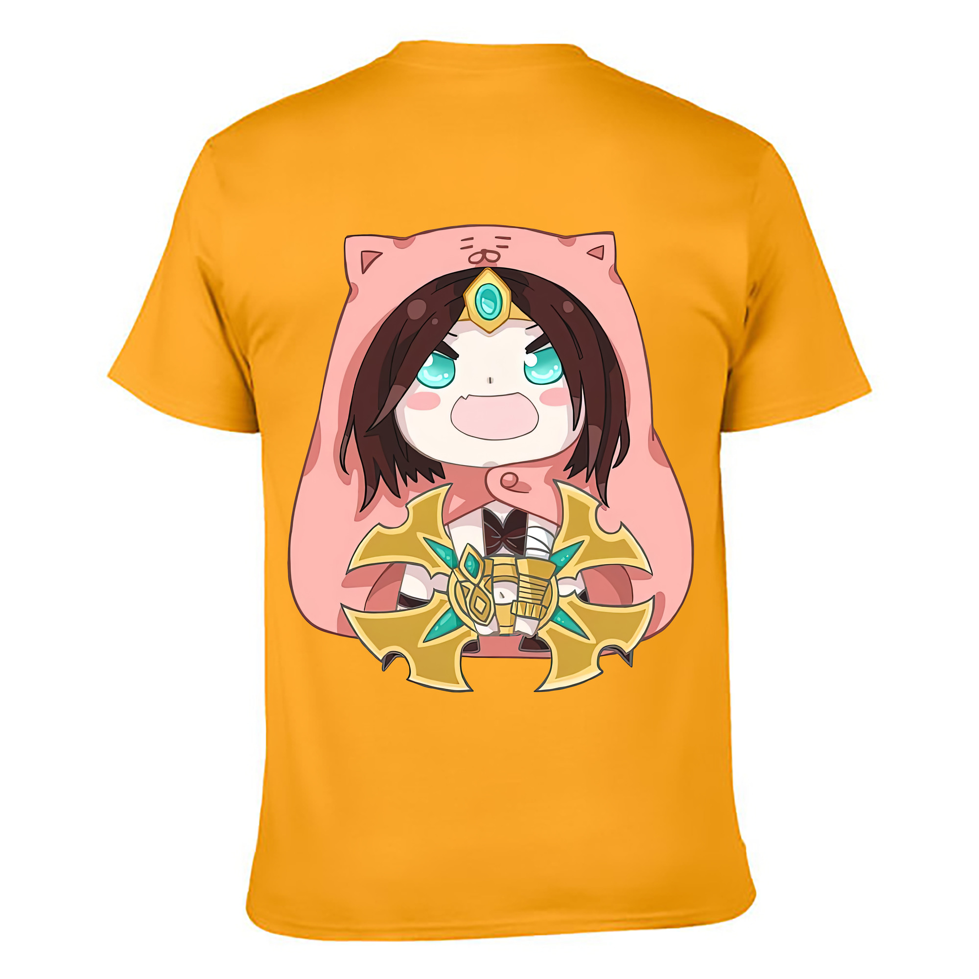 （画像用） リーグ・オブ・レジェンド League of Legends LOL 綿100％ メンズ半袖Tシャツ（バックプリント） 通気性