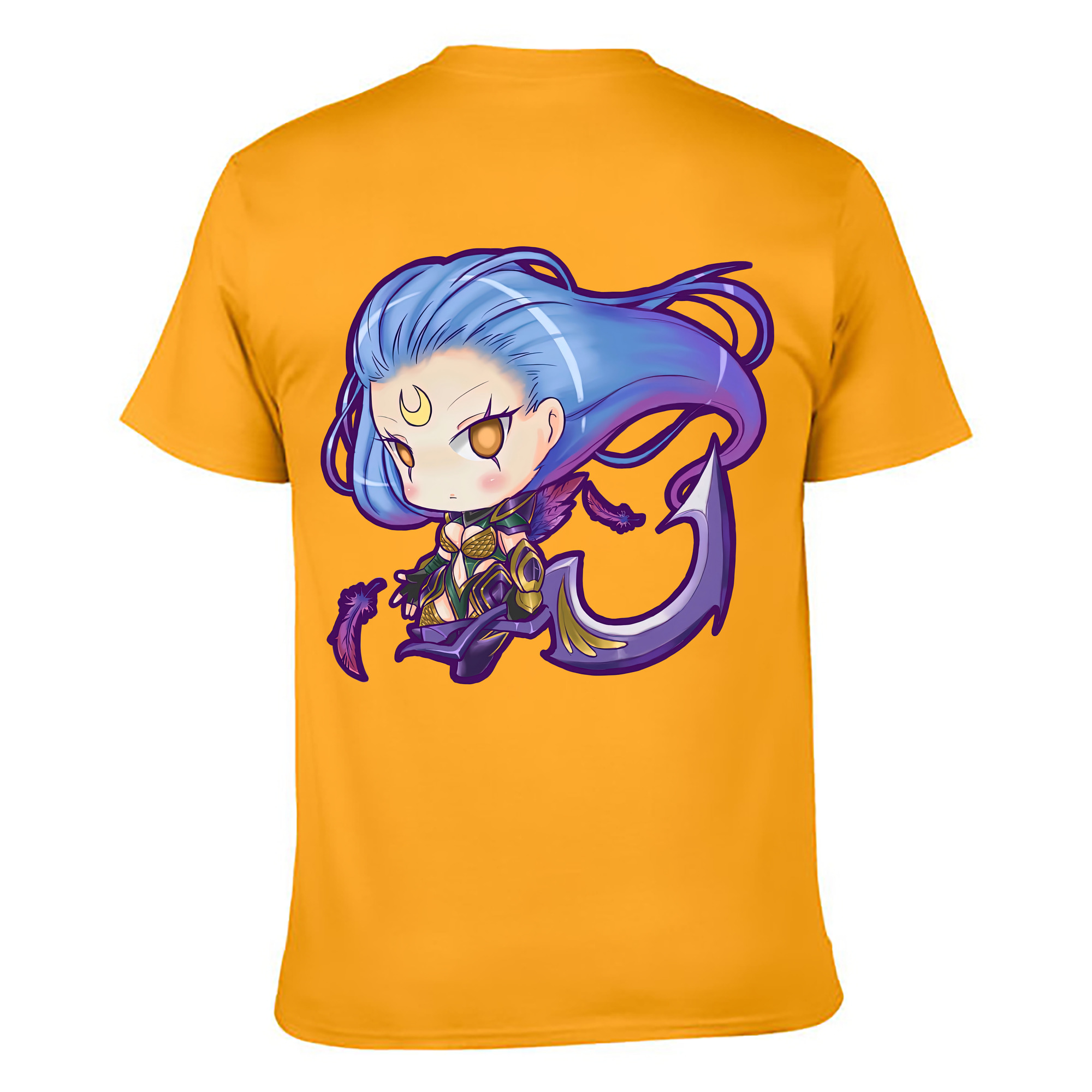 （画像用） リーグ・オブ・レジェンド League of Legends LOL 綿100％ メンズ半袖Tシャツ（バックプリント） 通気性