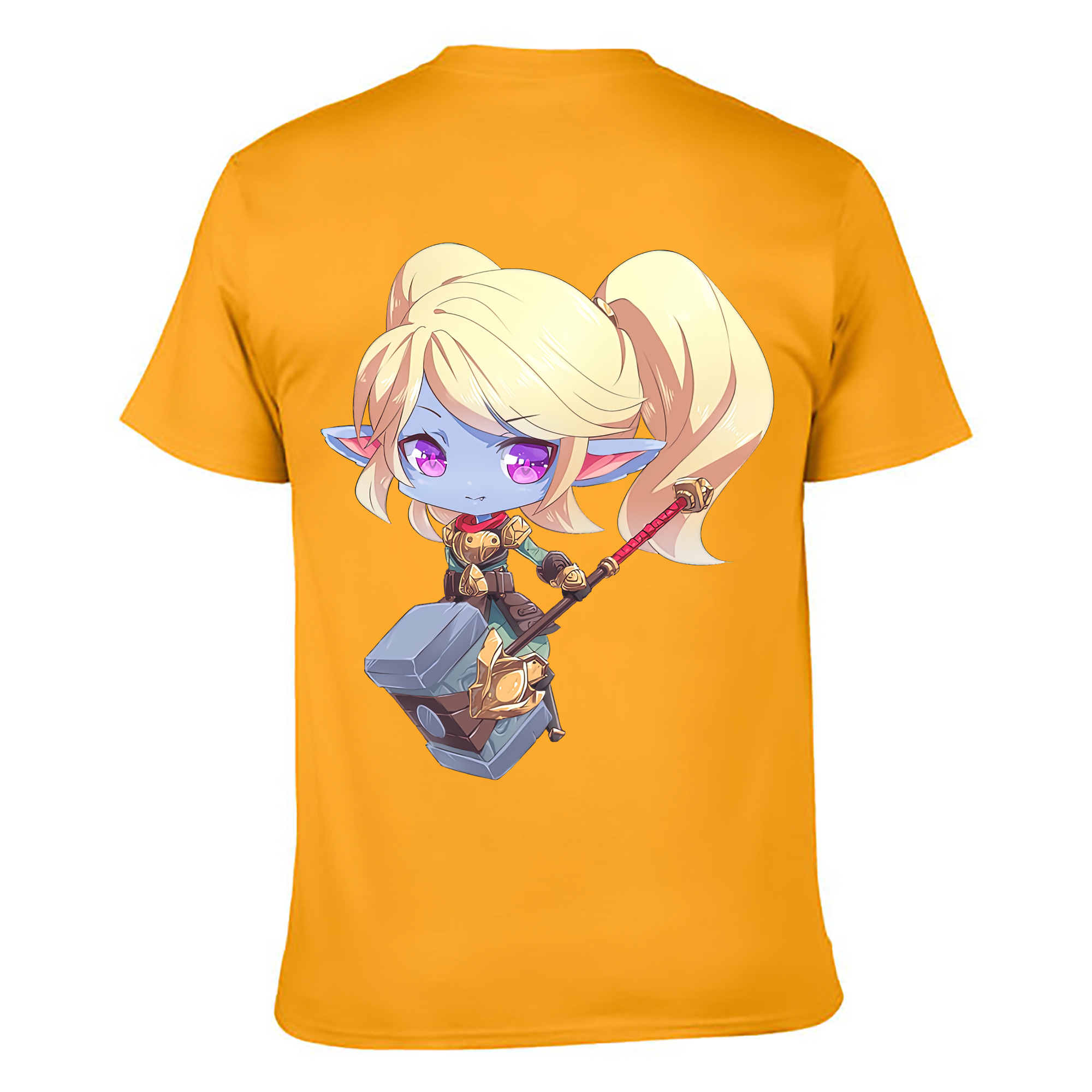 （画像用） リーグ・オブ・レジェンド League of Legends LOL 綿100％ メンズ半袖Tシャツ（バックプリント） 通気性