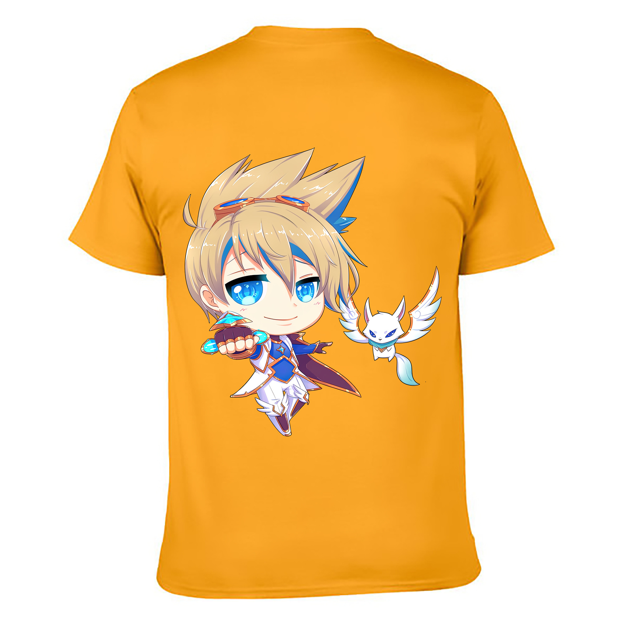 （画像用） リーグ・オブ・レジェンド League of Legends LOL 綿100％ メンズ半袖Tシャツ（バックプリント） 通気性