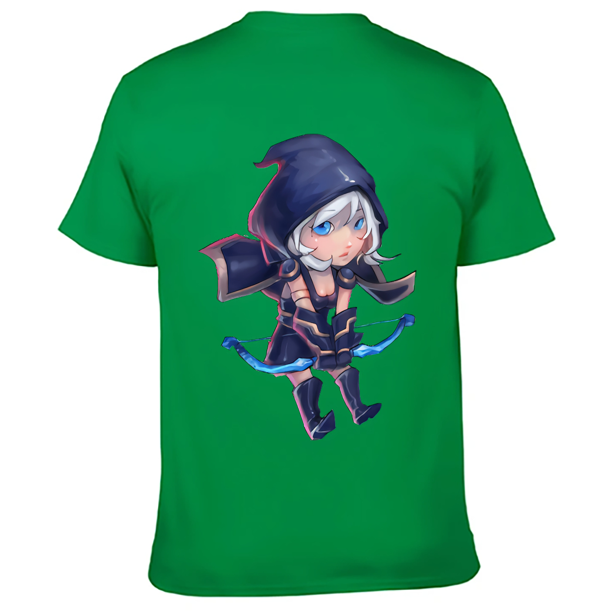 （画像用） リーグ・オブ・レジェンド League of Legends LOL 綿100％ メンズ半袖Tシャツ（バックプリント） 通気性