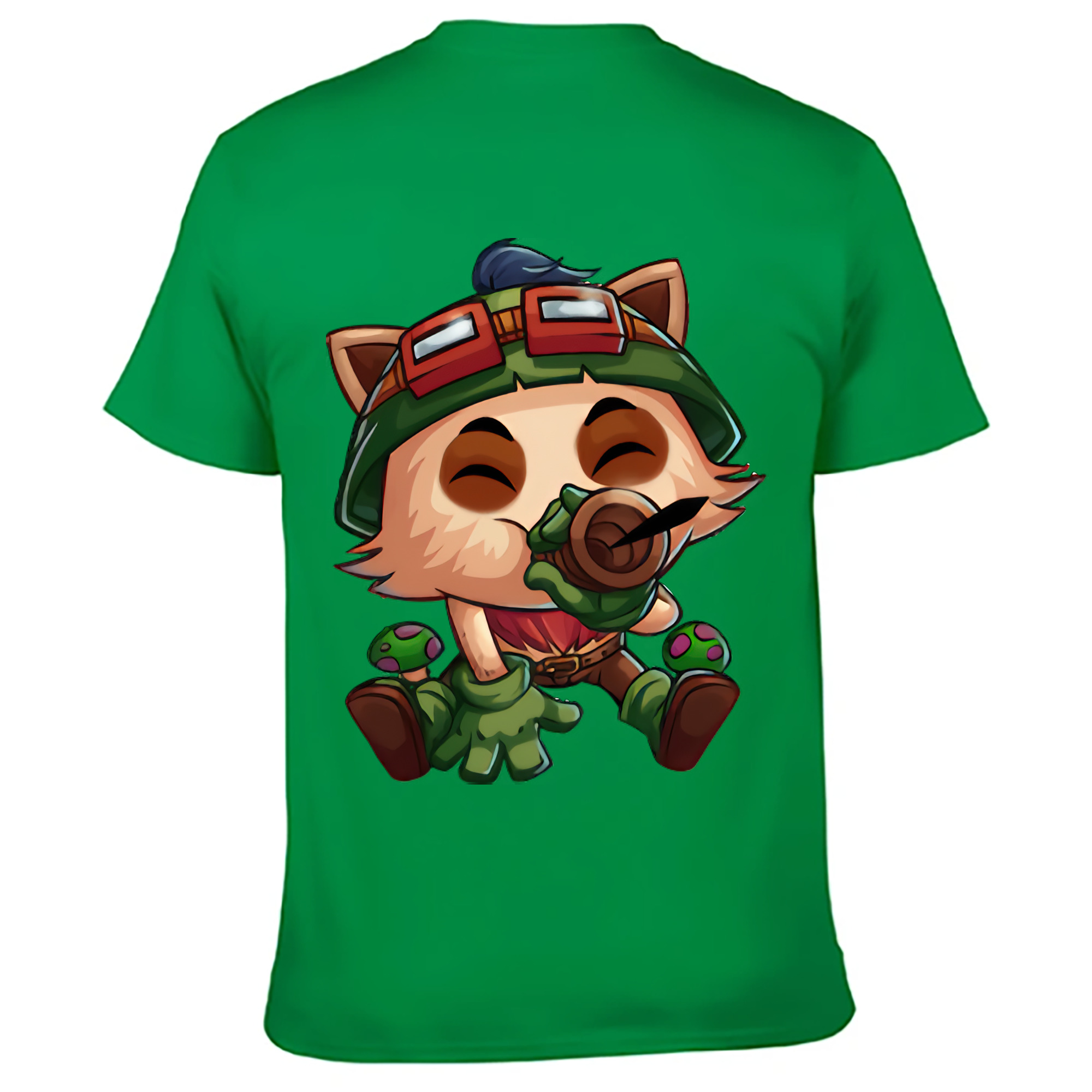 （画像用） リーグ・オブ・レジェンド League of Legends LOL 綿100％ メンズ半袖Tシャツ（バックプリント） 通気性