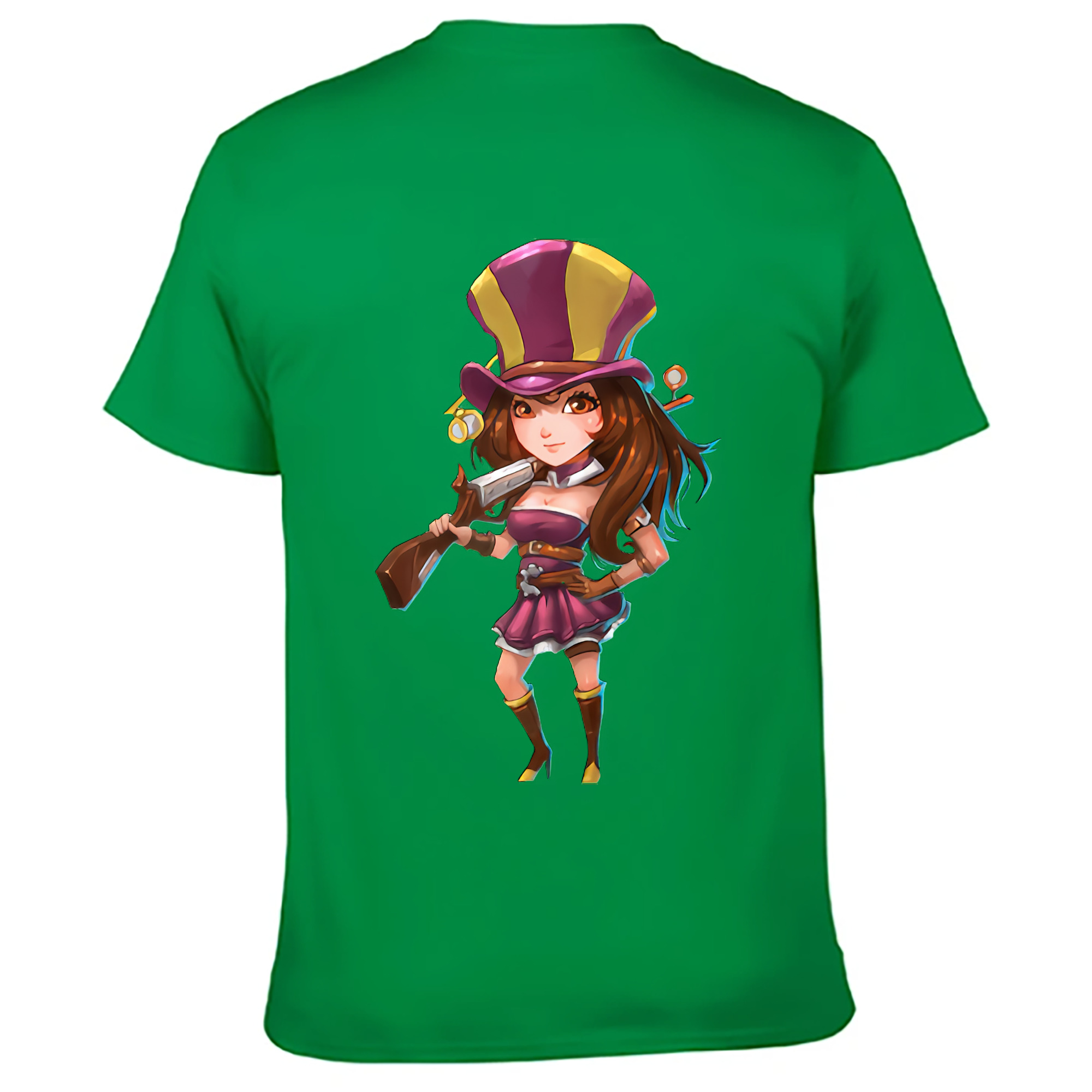 （画像用） リーグ・オブ・レジェンド League of Legends LOL 綿100％ メンズ半袖Tシャツ（バックプリント） 通気性