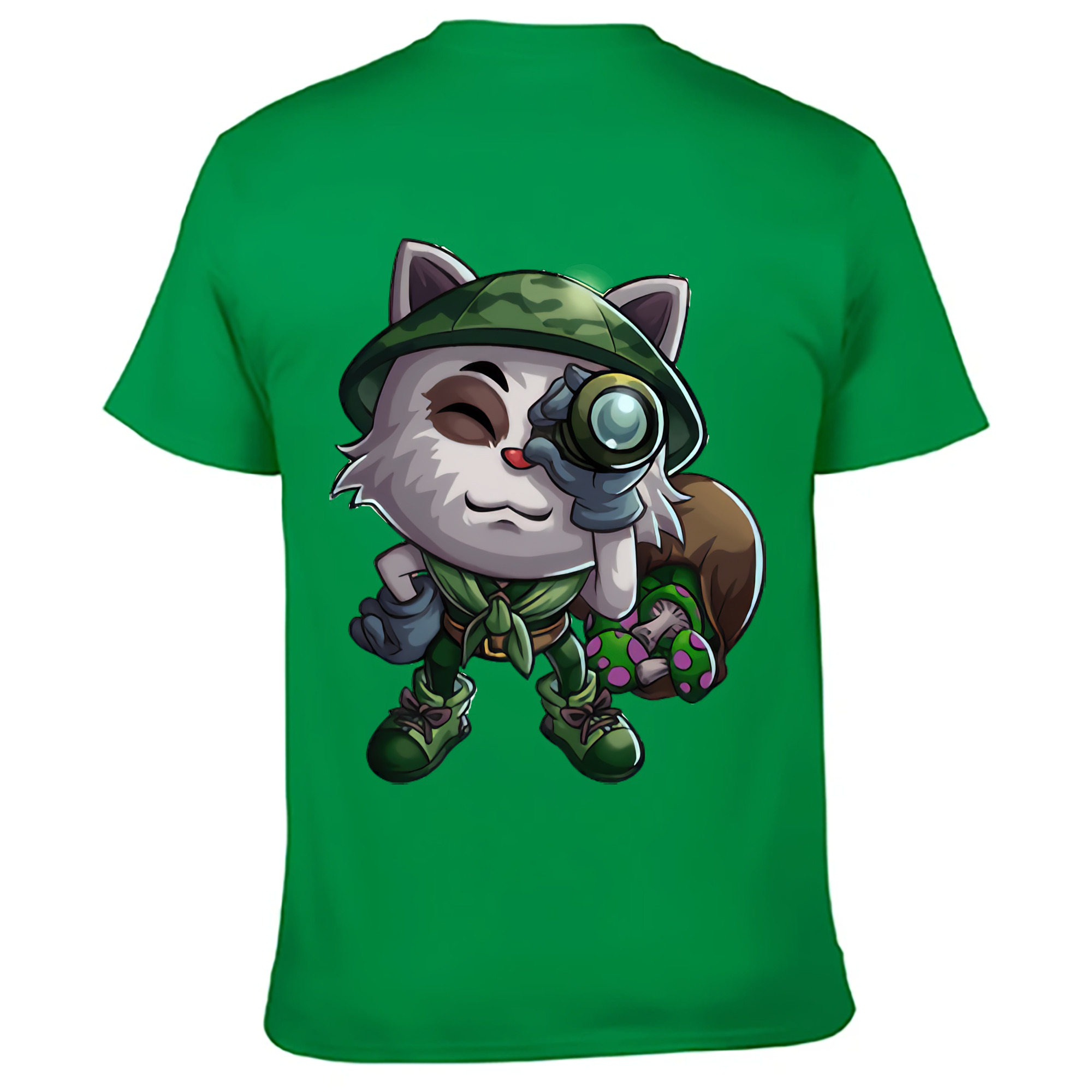 （画像用） リーグ・オブ・レジェンド League of Legends LOL 綿100％ メンズ半袖Tシャツ（バックプリント） 通気性