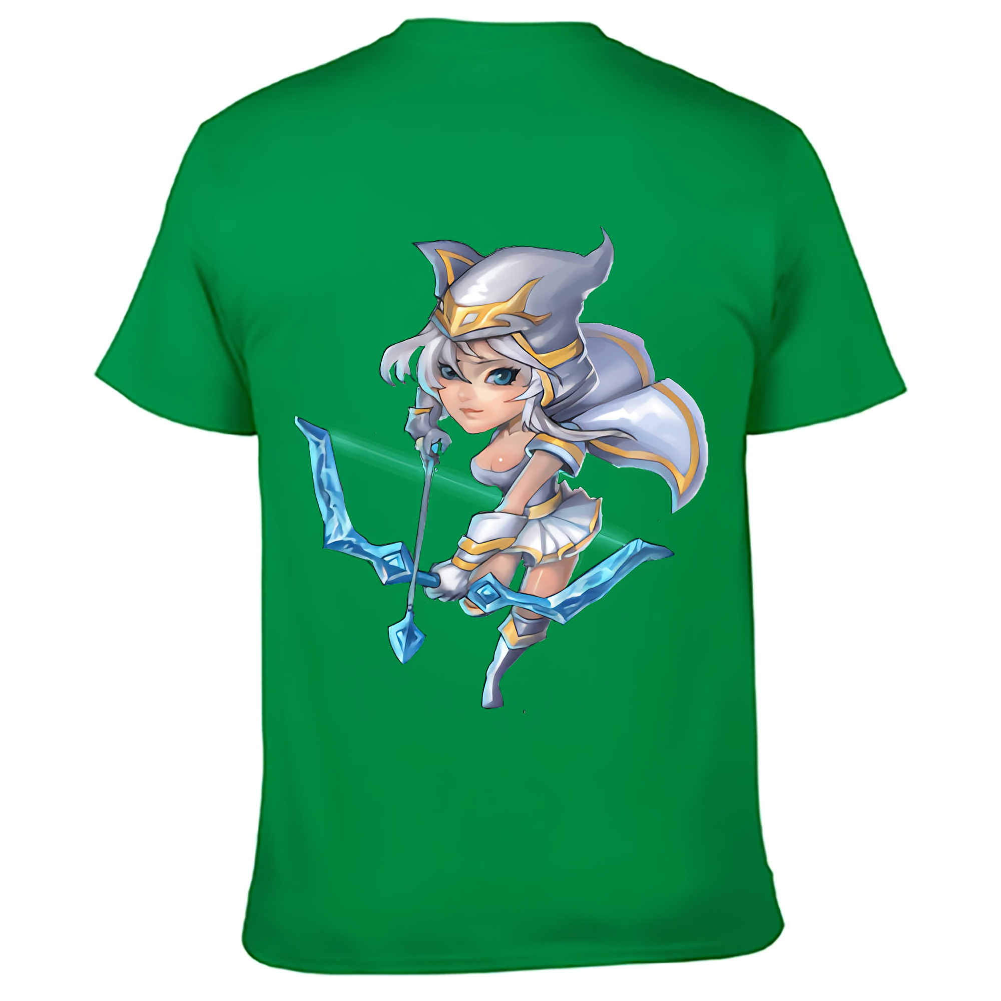 （画像用） リーグ・オブ・レジェンド League of Legends LOL 綿100％ メンズ半袖Tシャツ（バックプリント） 通気性