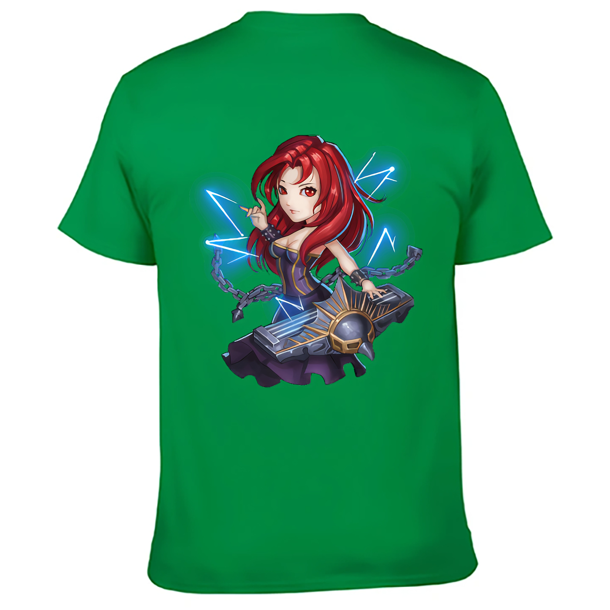 （画像用） リーグ・オブ・レジェンド League of Legends LOL 綿100％ メンズ半袖Tシャツ（バックプリント） 通気性