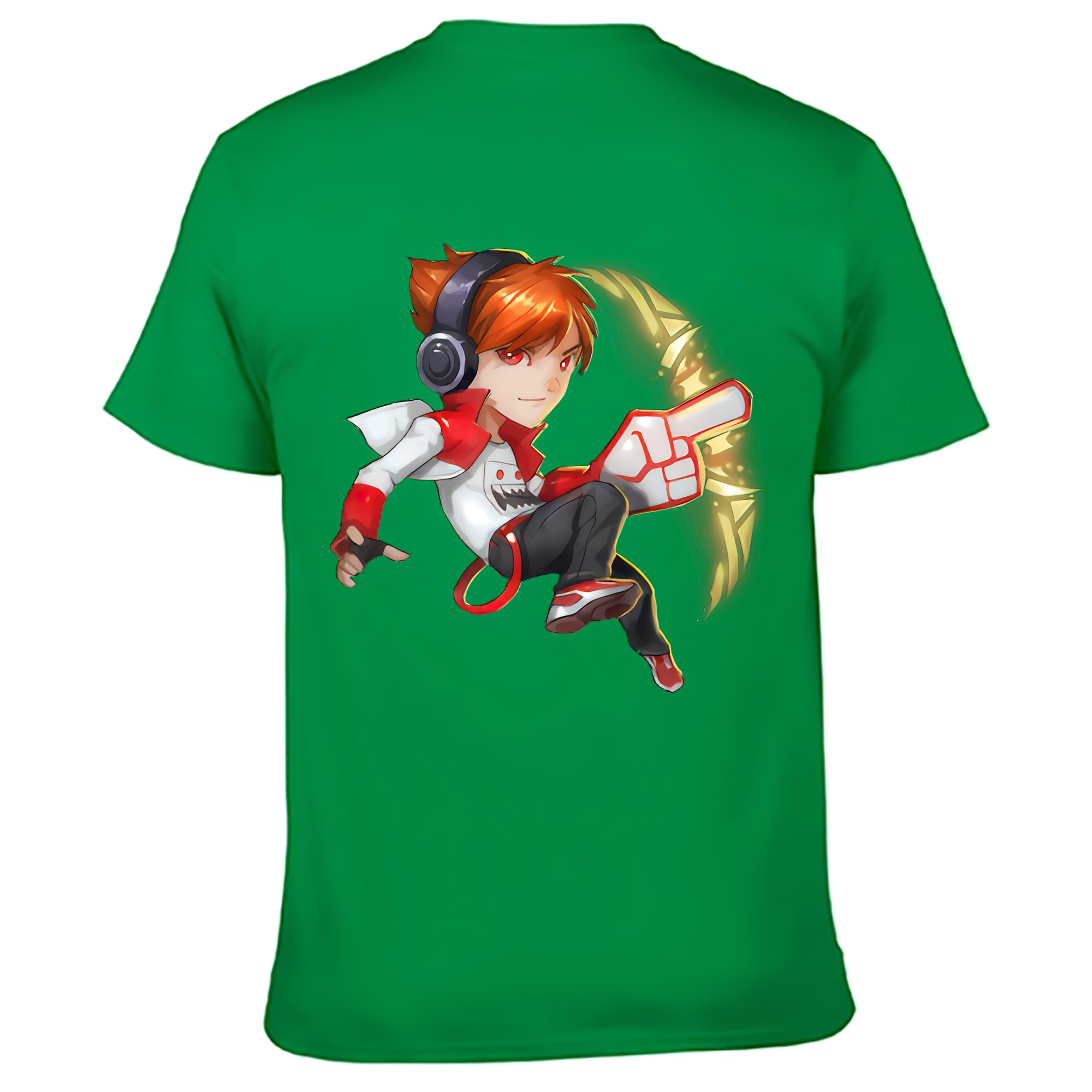 （画像用） リーグ・オブ・レジェンド League of Legends LOL 綿100％ メンズ半袖Tシャツ（バックプリント） 通気性