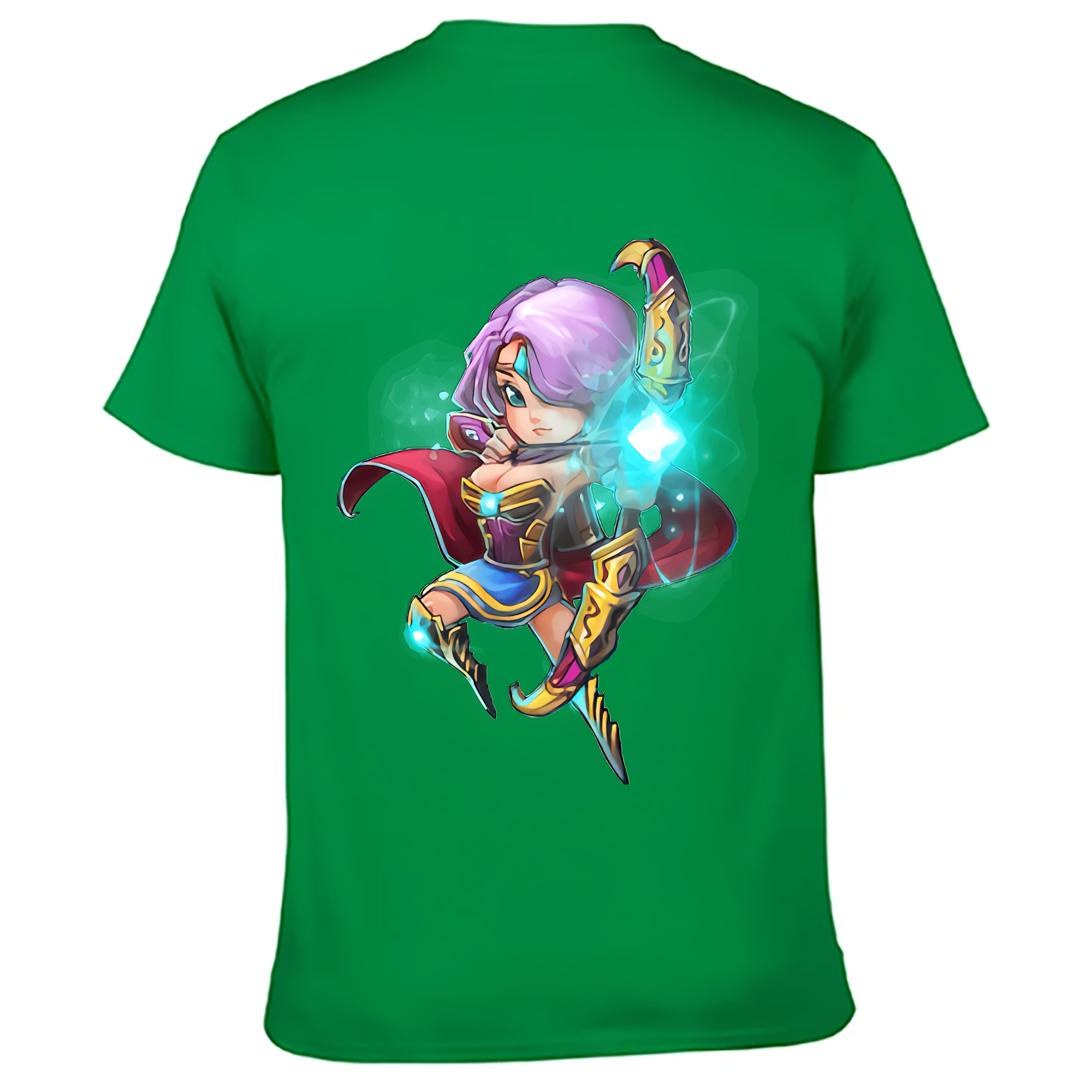 （画像用） リーグ・オブ・レジェンド League of Legends LOL 綿100％ メンズ半袖Tシャツ（バックプリント） 通気性