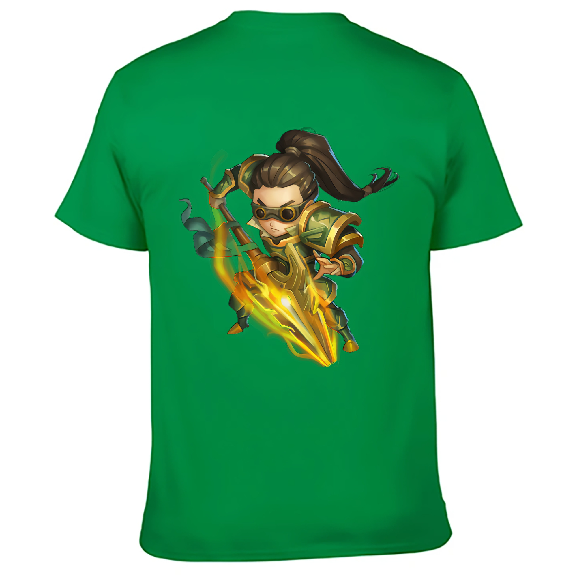 （画像用） リーグ・オブ・レジェンド League of Legends LOL 綿100％ メンズ半袖Tシャツ（バックプリント） 通気性