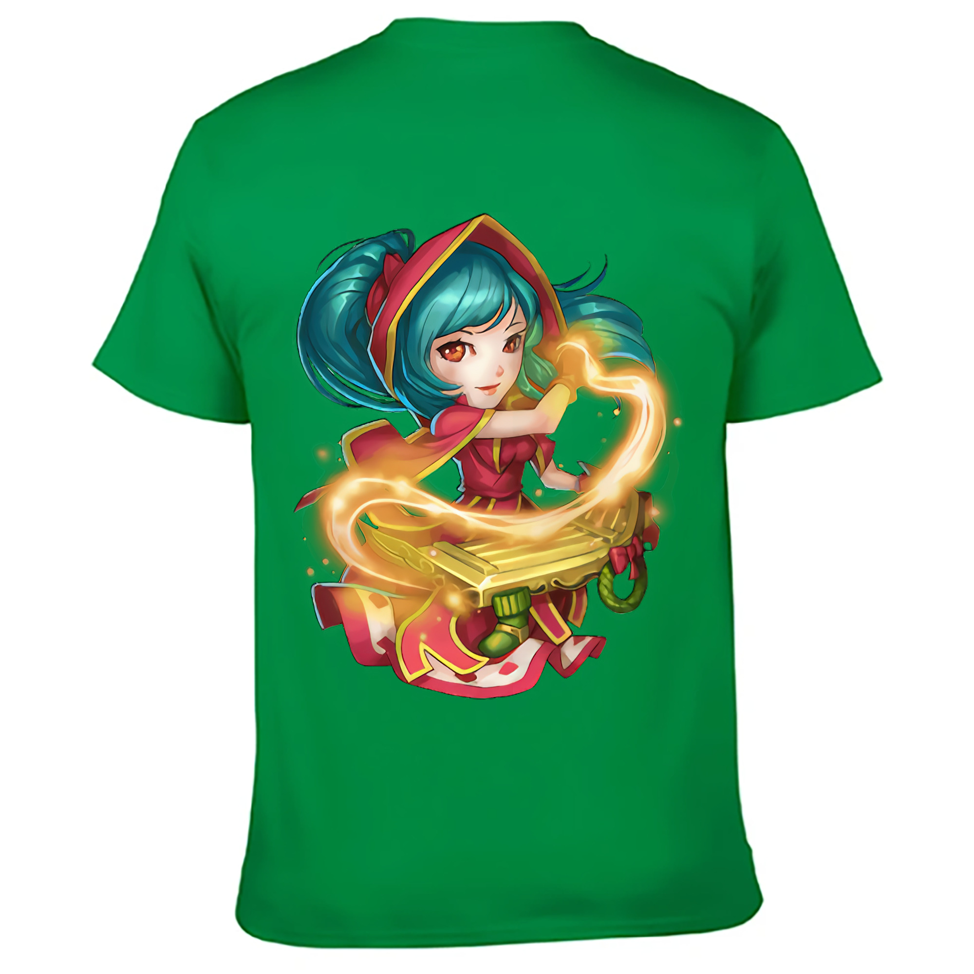 （画像用） リーグ・オブ・レジェンド League of Legends LOL 綿100％ メンズ半袖Tシャツ（バックプリント） 通気性
