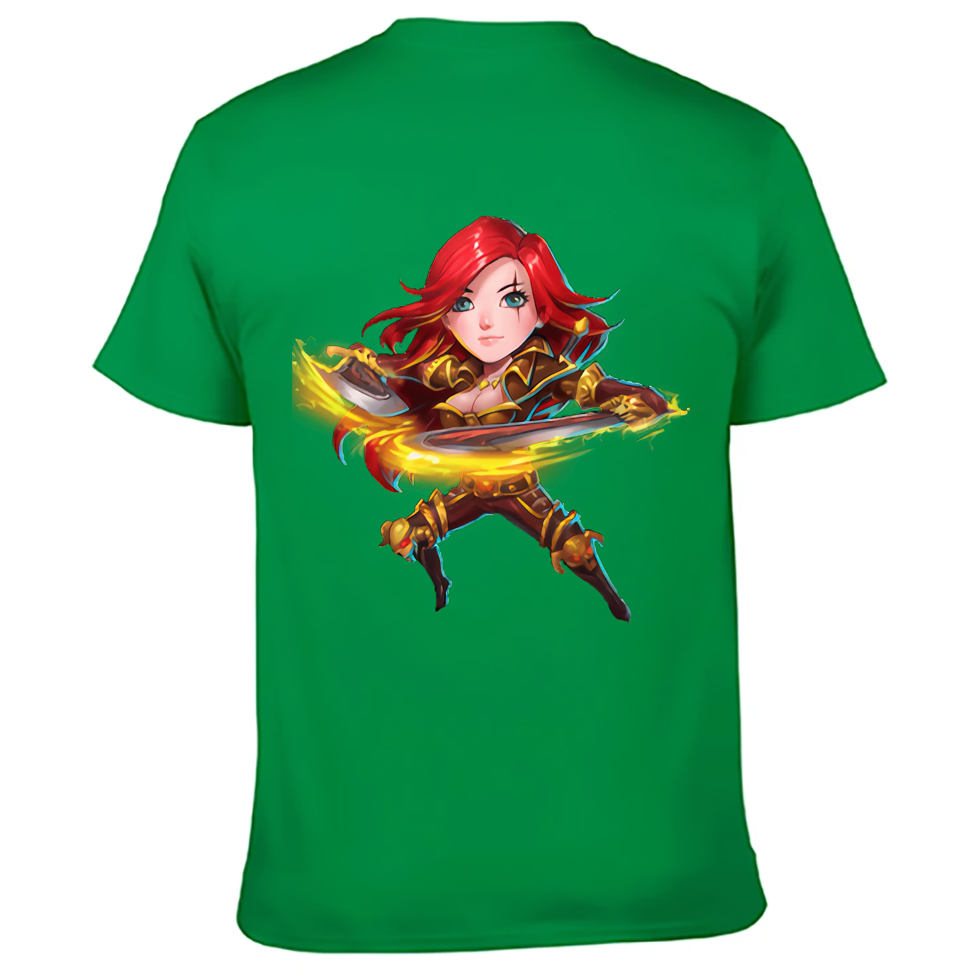 （画像用） リーグ・オブ・レジェンド League of Legends LOL 綿100％ メンズ半袖Tシャツ（バックプリント） 通気性