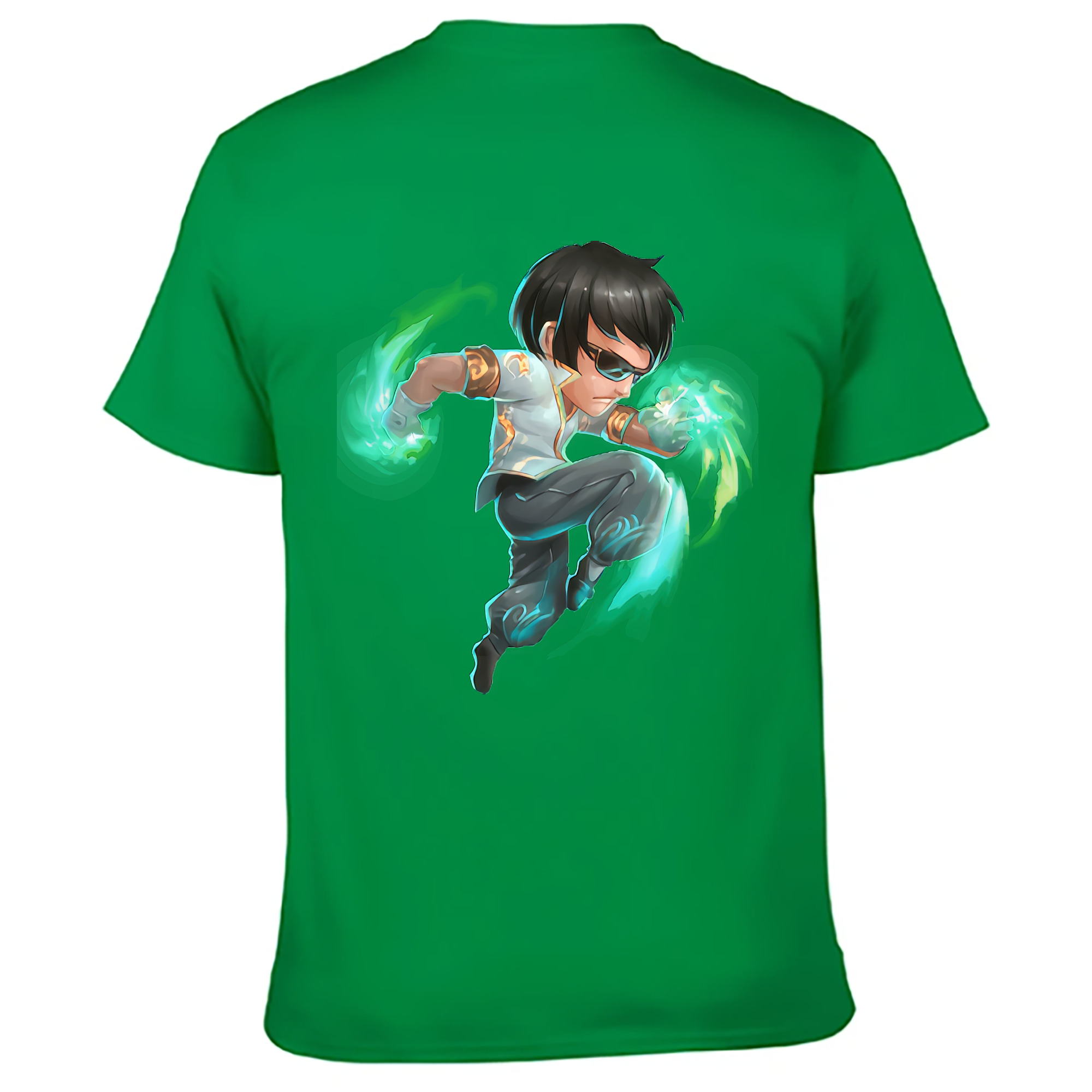 （画像用） リーグ・オブ・レジェンド League of Legends LOL 綿100％ メンズ半袖Tシャツ（バックプリント） 通気性