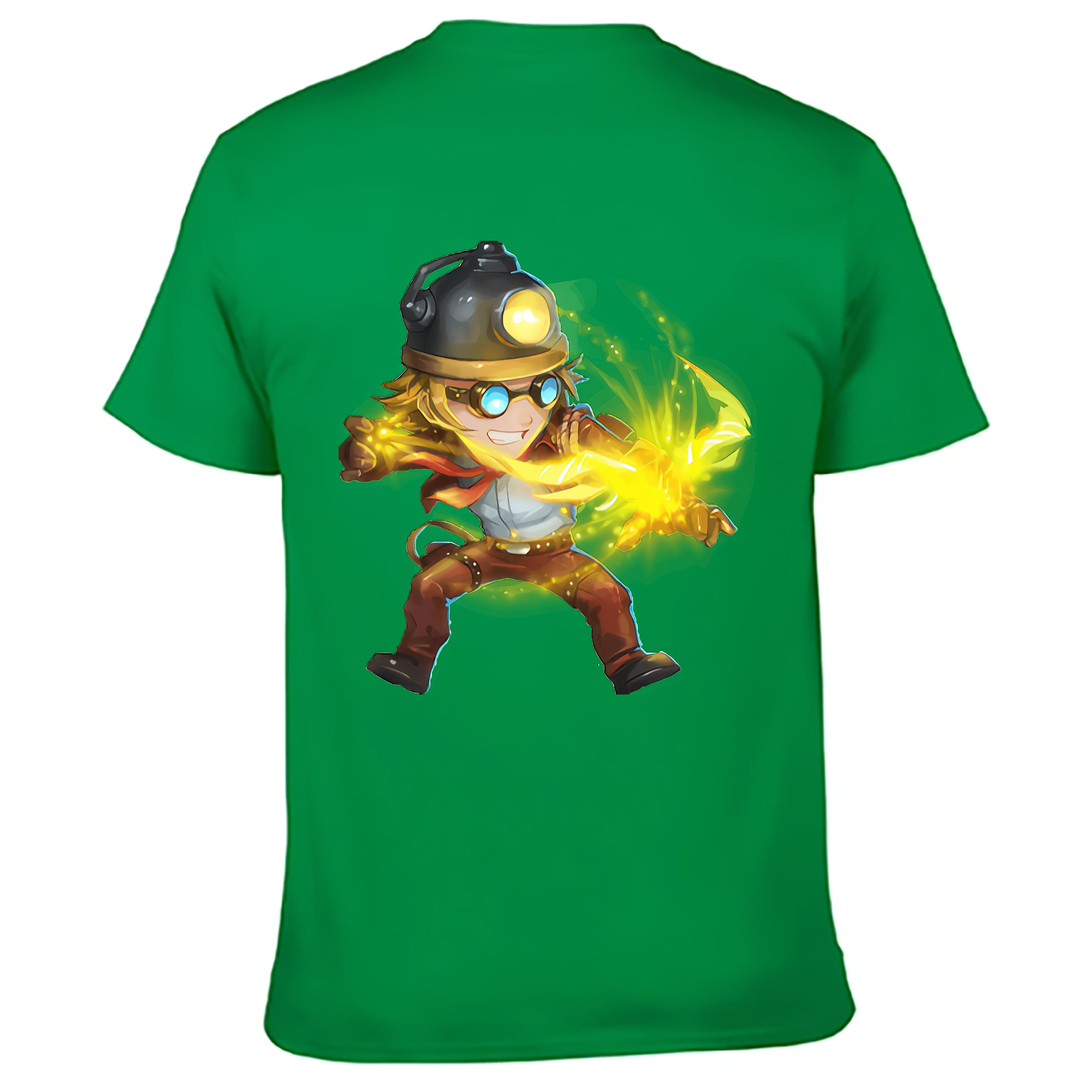 （画像用） リーグ・オブ・レジェンド League of Legends LOL 綿100％ メンズ半袖Tシャツ（バックプリント） 通気性