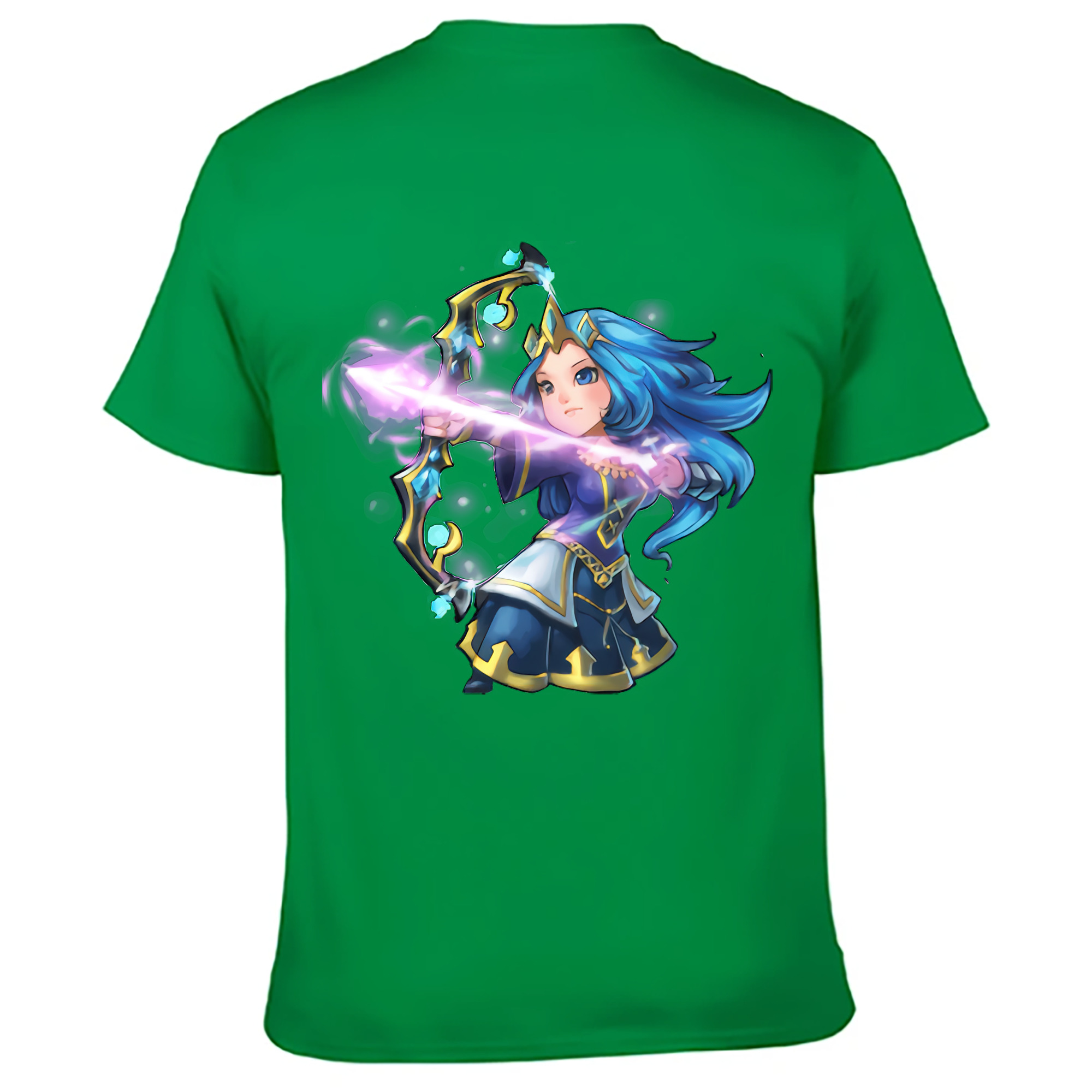 （画像用） リーグ・オブ・レジェンド League of Legends LOL 綿100％ メンズ半袖Tシャツ（バックプリント） 通気性
