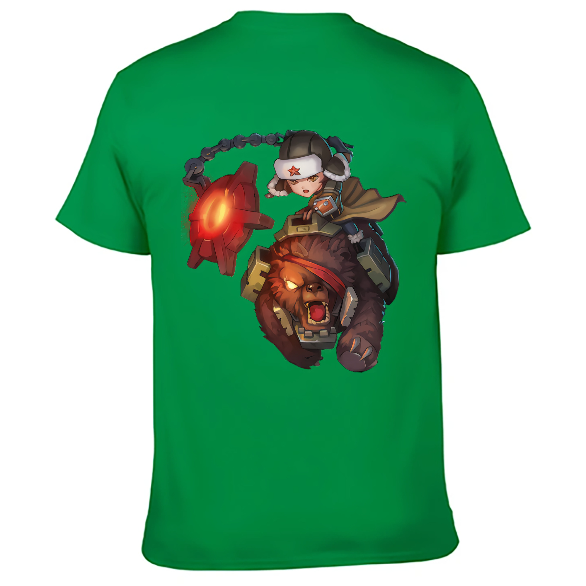 （画像用） リーグ・オブ・レジェンド League of Legends LOL 綿100％ メンズ半袖Tシャツ（バックプリント） 通気性