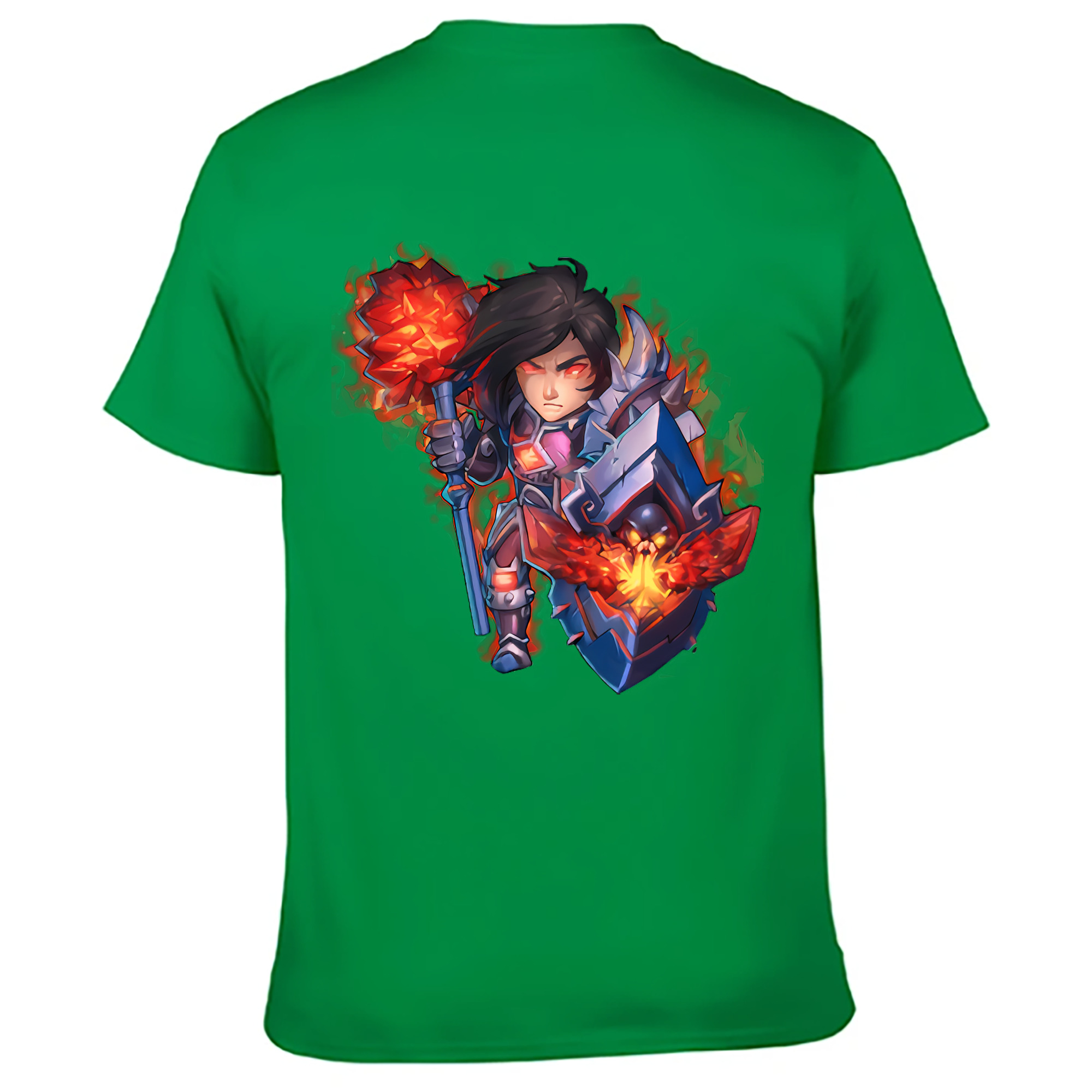 （画像用） リーグ・オブ・レジェンド League of Legends LOL 綿100％ メンズ半袖Tシャツ（バックプリント） 通気性