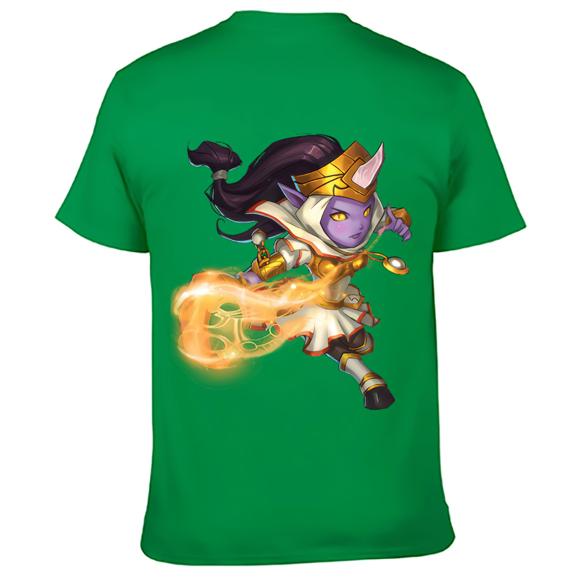 （画像用） リーグ・オブ・レジェンド League of Legends LOL 綿100％ メンズ半袖Tシャツ（バックプリント） 通気性