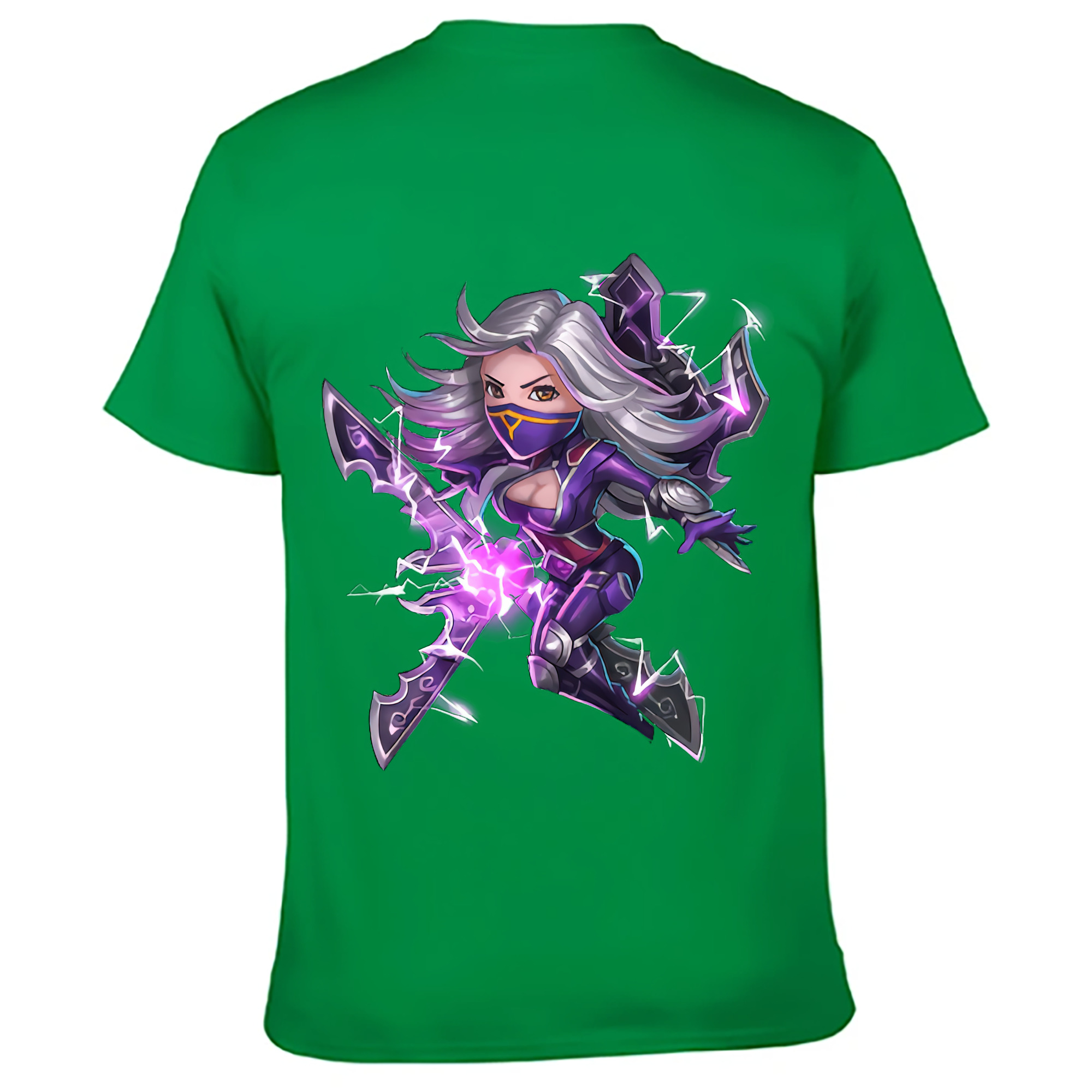 （画像用） リーグ・オブ・レジェンド League of Legends LOL 綿100％ メンズ半袖Tシャツ（バックプリント） 通気性