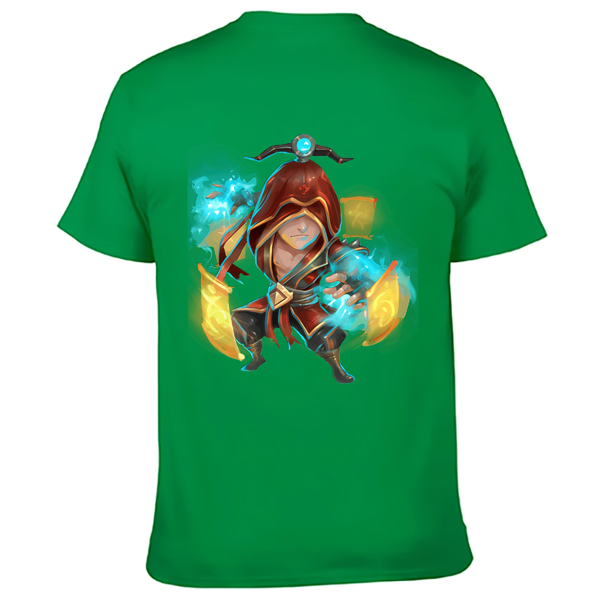 （画像用） リーグ・オブ・レジェンド League of Legends LOL 綿100％ メンズ半袖Tシャツ（バックプリント） 通気性