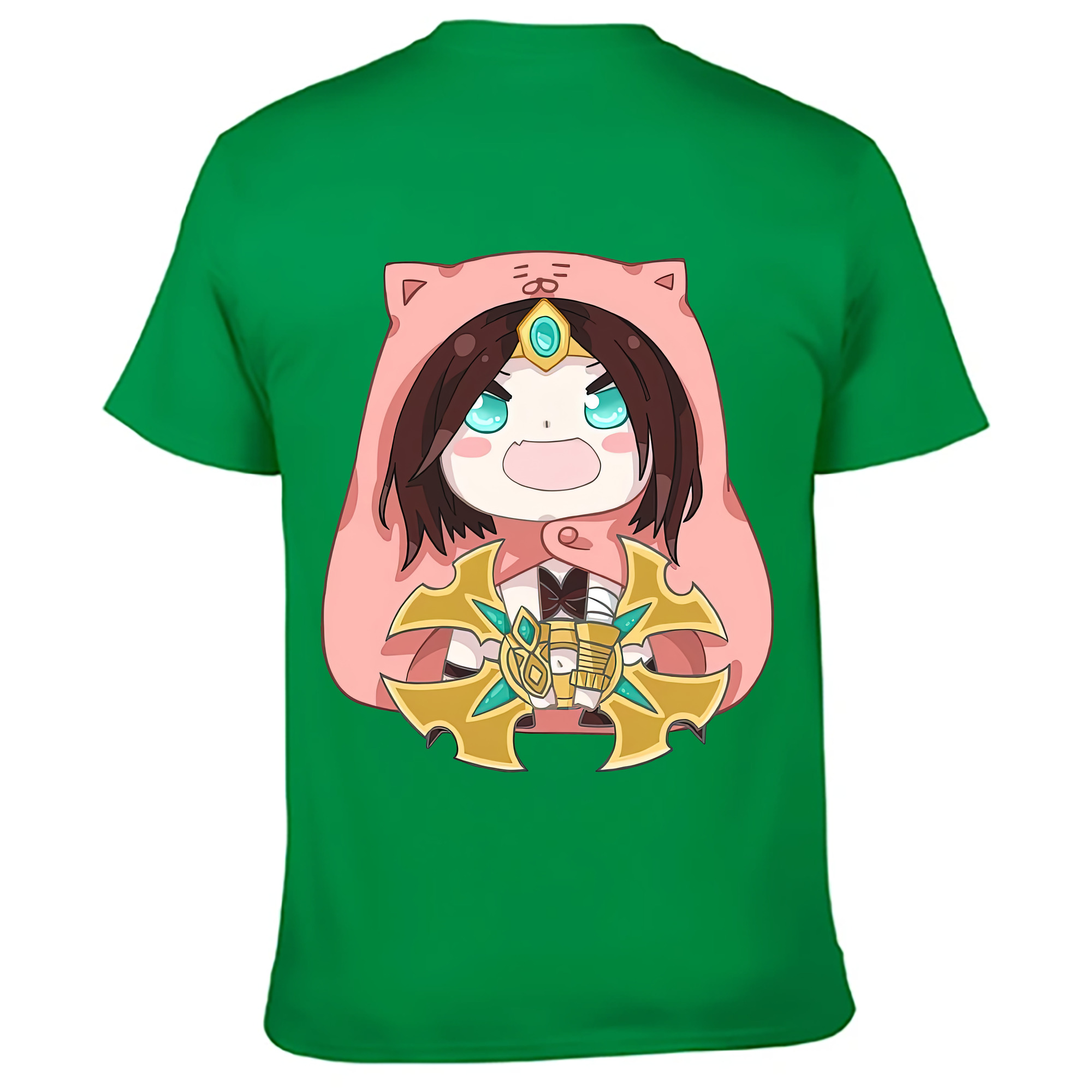 （画像用） リーグ・オブ・レジェンド League of Legends LOL 綿100％ メンズ半袖Tシャツ（バックプリント） 通気性